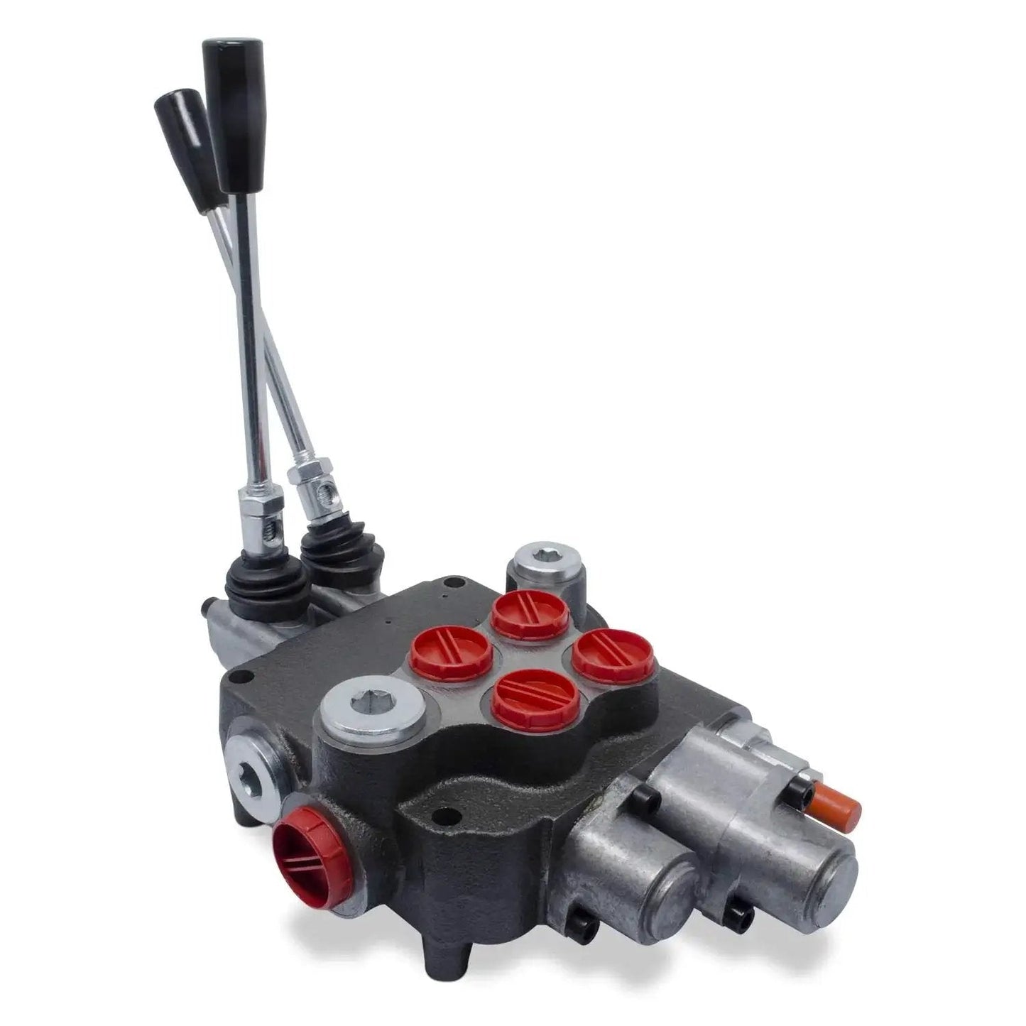 Monoblock Hydraulic Directional Control Valve With Two Spool And Single Float Detent For Heavy Equipment, 21 GPM, industrial valve