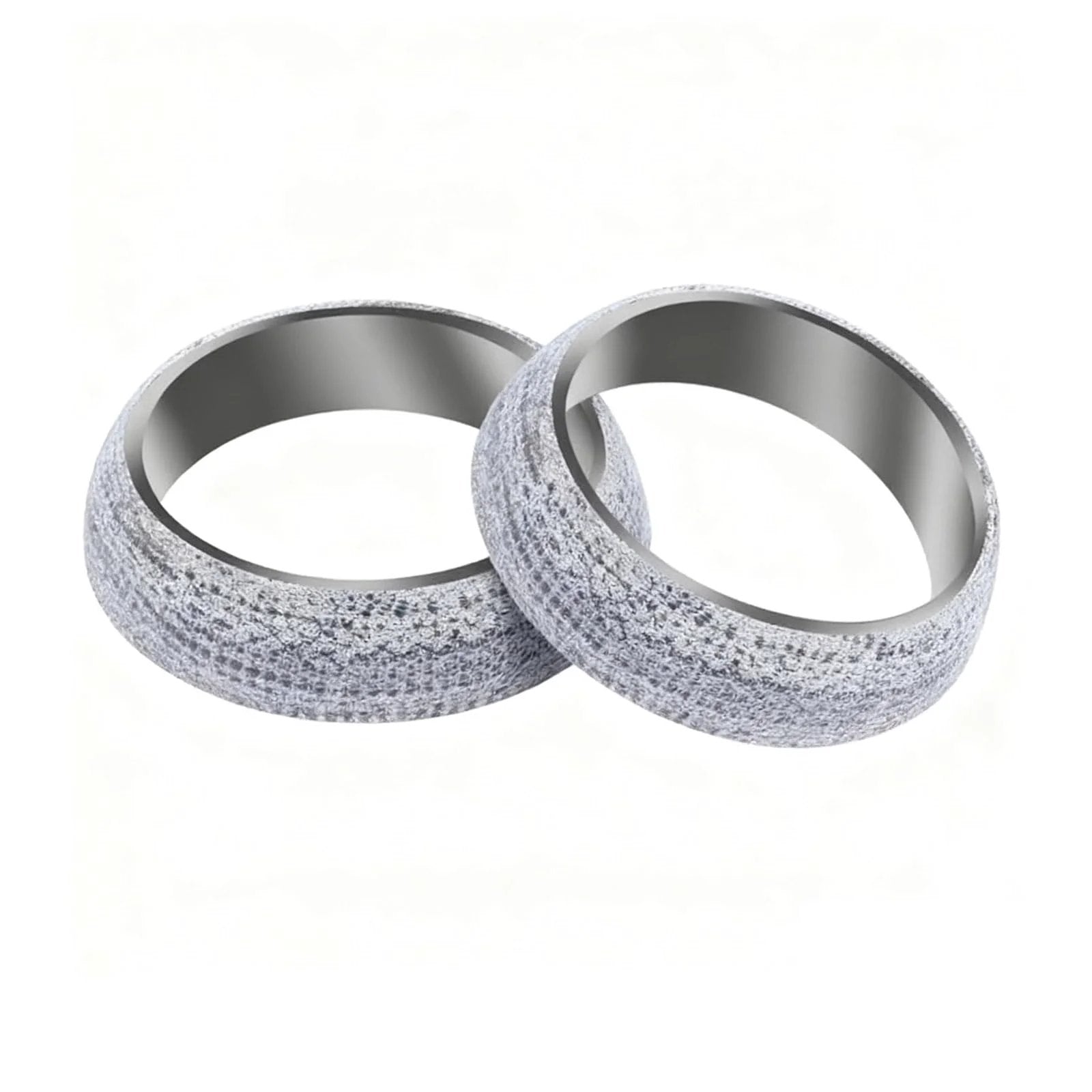 Two Pack Two And A Half Inch Exhaust Donut Gasket 65mm Outer 48mm Inner Seal Ring High Grade Graphite With Ceramic Lubricant Prevents Exhaust Leaks