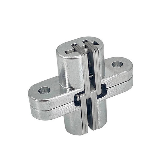 2 Pack Ball Bearing Hidden Door Hinges 180 Degree Concealed Cross Hinges With Screws For Folding Doors Windows Cabinets Furniture And Worktops Smooth Silent Heavy Duty Hardware