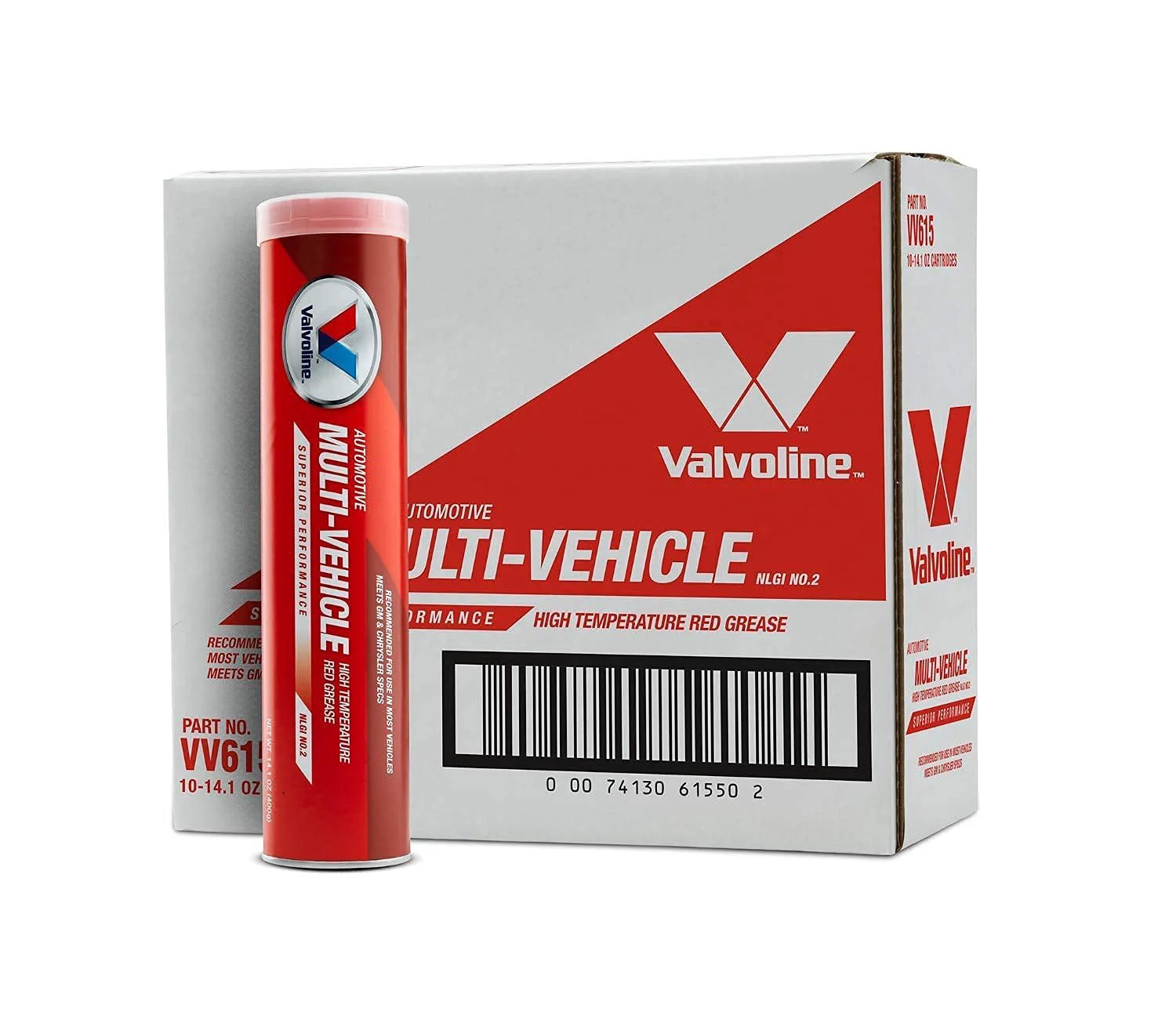 Multi Vehicle High Temperature Red Grease For Disc Brakes 14 Ounce Cartridge Case Of Ten By Valvoline