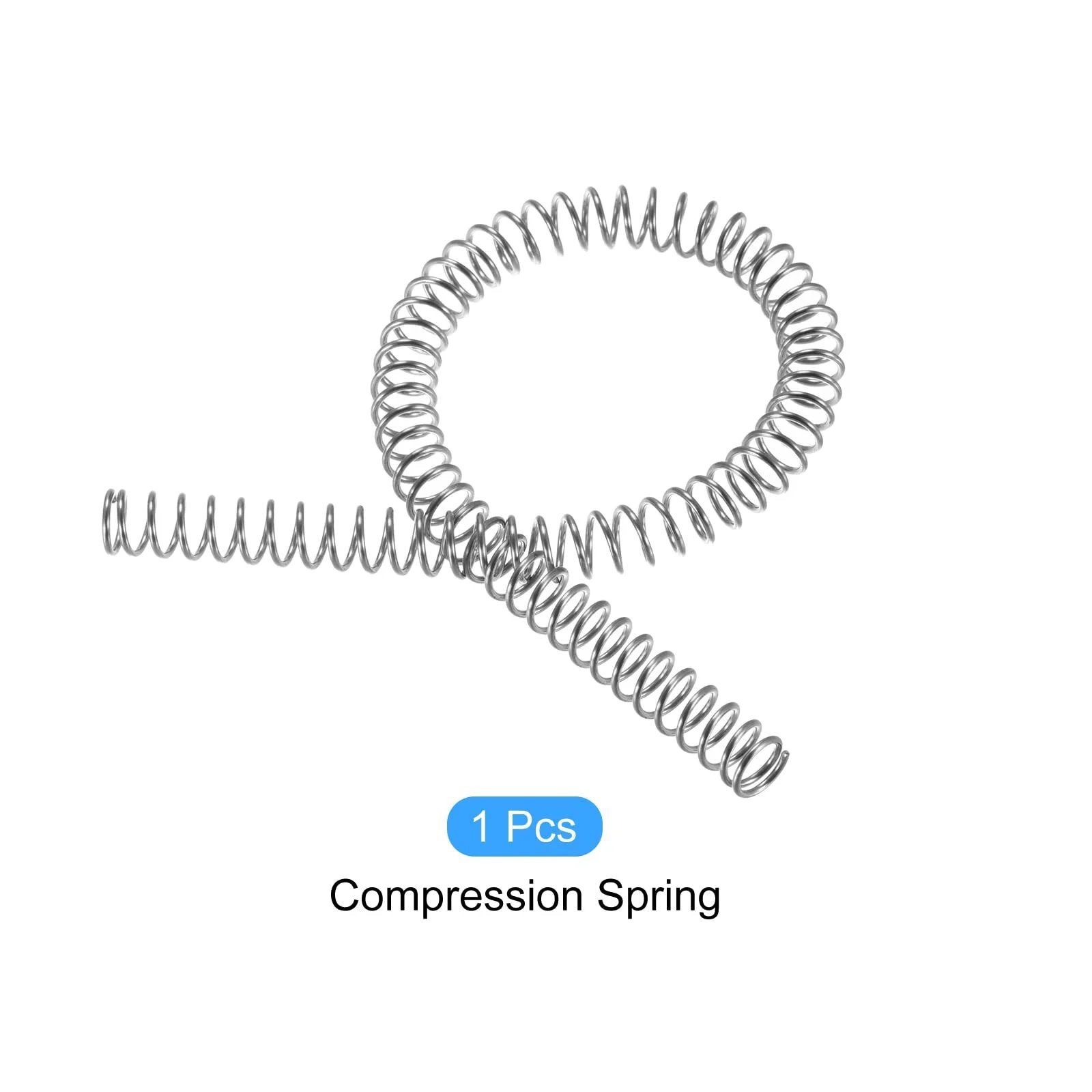 Heavy Duty 304 Stainless Steel Compression Spring 10mm Outer Diameter 1.2mm Wire Size 305mm Free Length For DIY Projects Home Repairs Appliances Lawn Mowers And Other Shop Use Silver Tone METALLIXITY