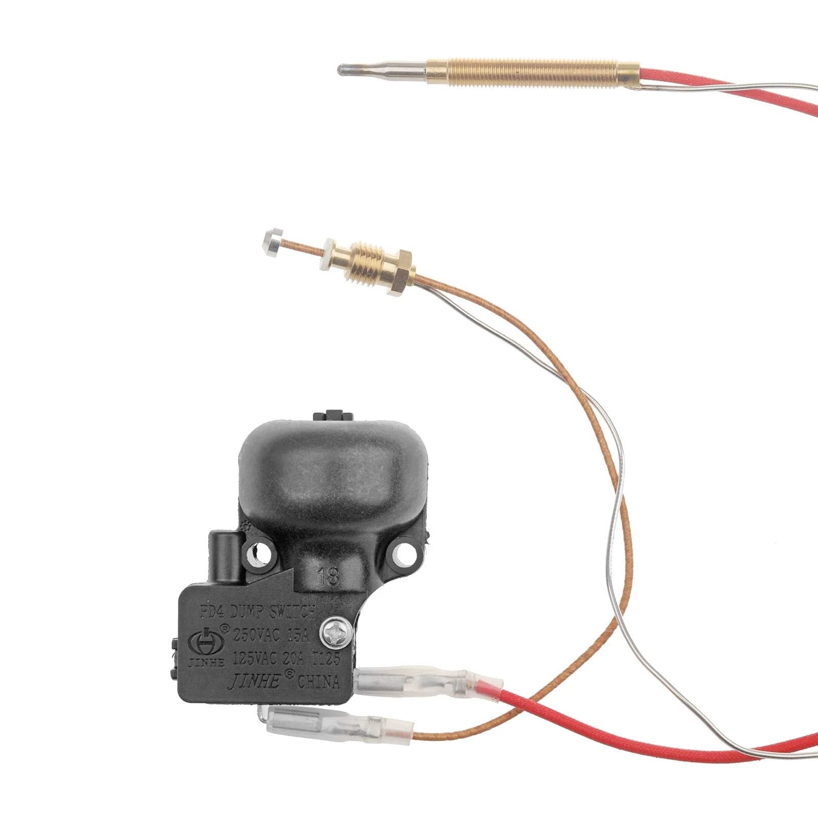 Outdoor Patio Heater Thermocouple Sensor with Tilt Switch and M8 x 1 End Connection Nuts, M6 x 0.75 Threads, Universal Fit for Heaters