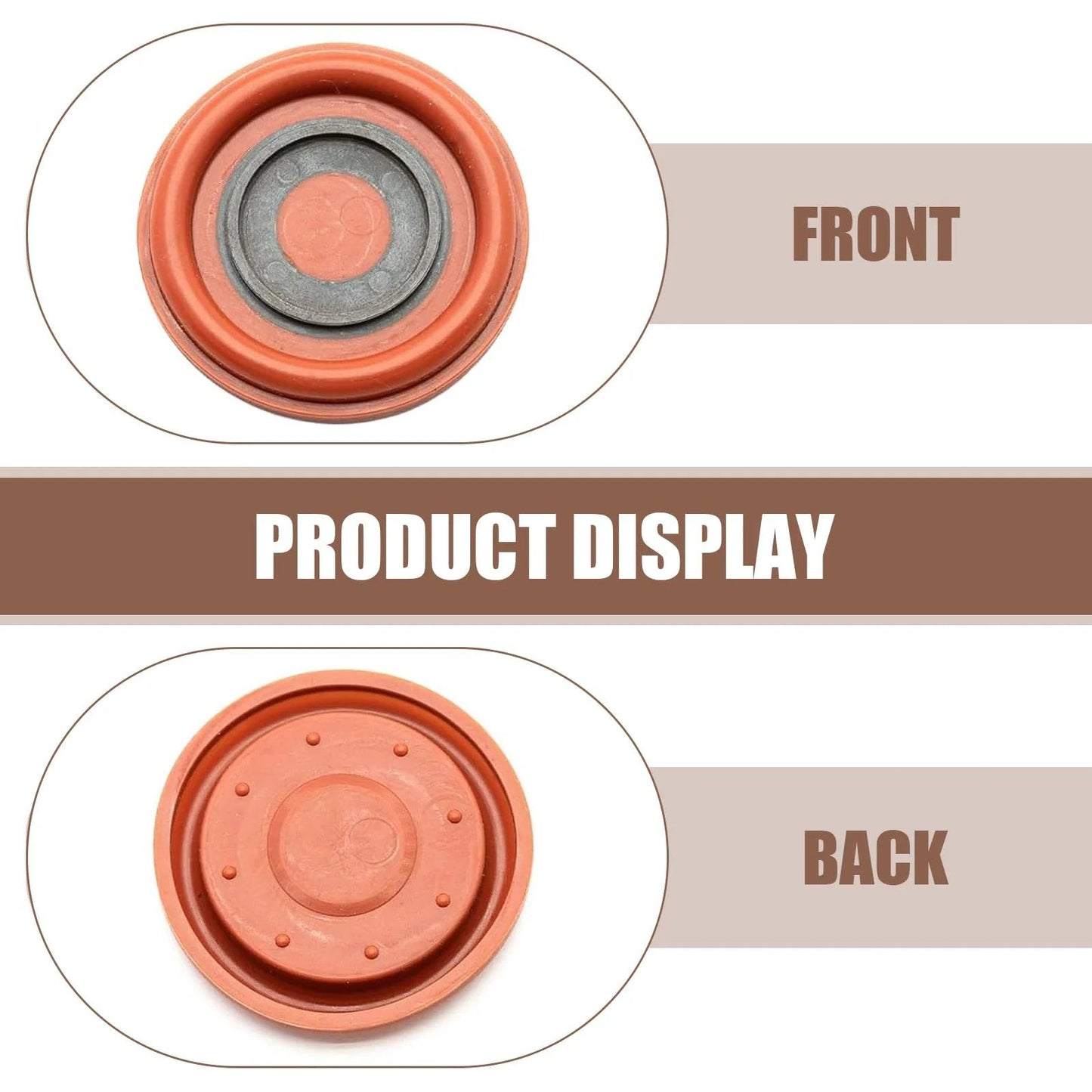 Top Notch Durable Rubber PCV Box Oil Separator Diaphragm For Volvo Engines 2007 To 2013 Compatible With C30 S40 C70 Arwrilt OE Numbers 31338685 1781598 30788494 31338684 Red front and back view