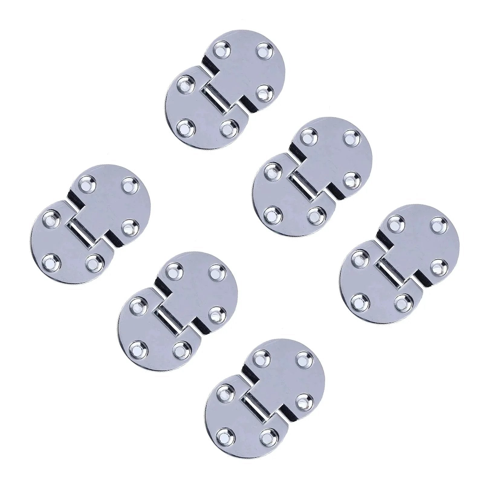 6 Pcs Zinc Alloy Flip Door Hinges 90 Degree Folding Butt Hinges For Table Desk Wardrobe Durable Hardware