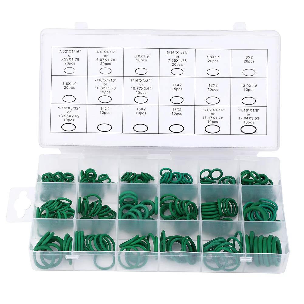 High Temperature Nitrile O Ring Seal Kit 270 Piece Set With Durable Storage Box For Home Hydraulic Industrial And Pneumatic Systems Includes Multiple Sizes And Double Seal To Prevent Water Leaks