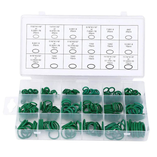 High Temperature Nitrile O Ring Seal Kit 270 Piece Set With Durable Storage Box For Home Hydraulic Industrial And Pneumatic Systems Includes Multiple Sizes And Double Seal To Prevent Water Leaks