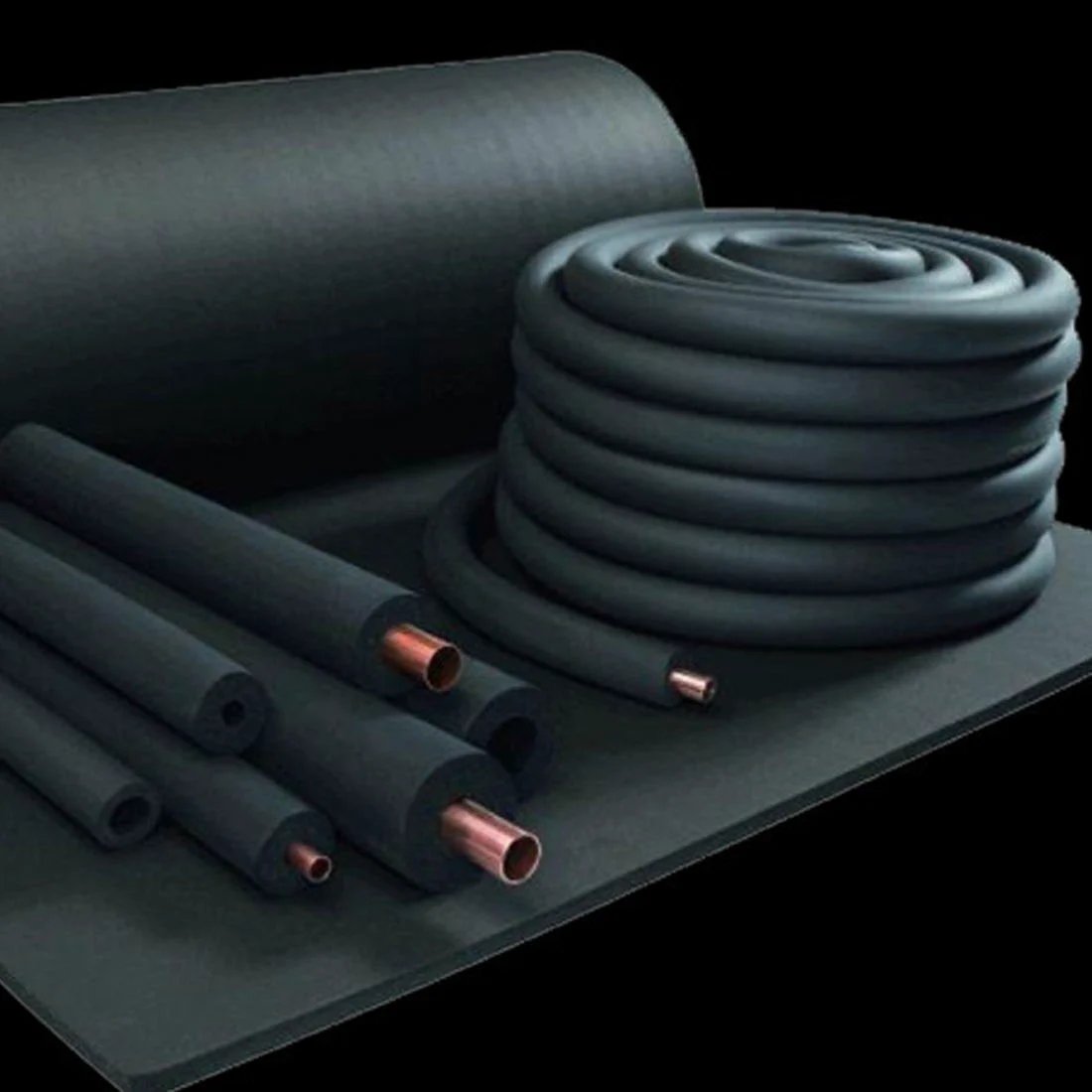 Image showing Pipe Insulation Tubing 1/4 By 3/8 Inch Heat Preservation Insulated 6 Ft Length Handle Grips 6x9mm Ideal For Hot And Cold Water Lines High Density Closed Cell Material Keeps Temperature Stable URBEST in coiled and straight formats.