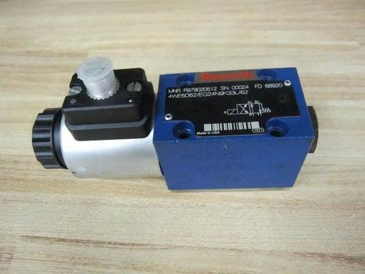 Solenoid Directional Spool Valve 4WE6D62/EG24N9K33L/62 PN R978020512 Size 6 Subplate Mount for Hydraulic Systems