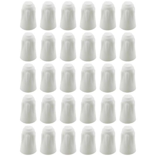 30Pcs High Temperature Ceramic Wire Connector Set White Ceramic Nuts And Twist Caps For High Power Lighting Ceiling Fans And Heaters Durable Heat Resistant Electrical Hardware For Safe High Temp Use