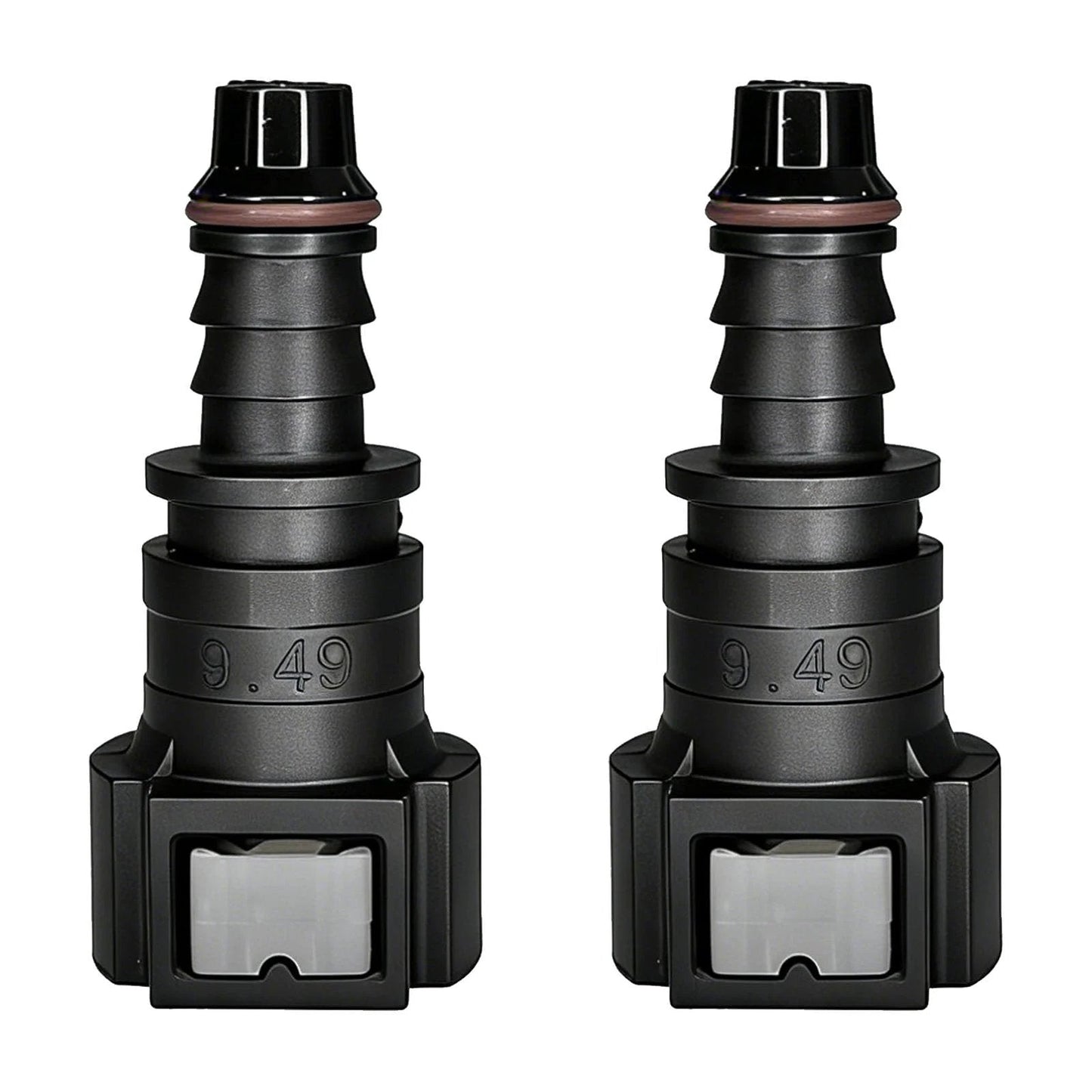 90 Degree Fuel Line Quick Connector Kit Two Pack Three Eighths SAE To Five Sixteenths Inch Nylon Tubing High Pressure Push On Quick Release Plugs For Fuel System Repair Compatible With Most Vehicles