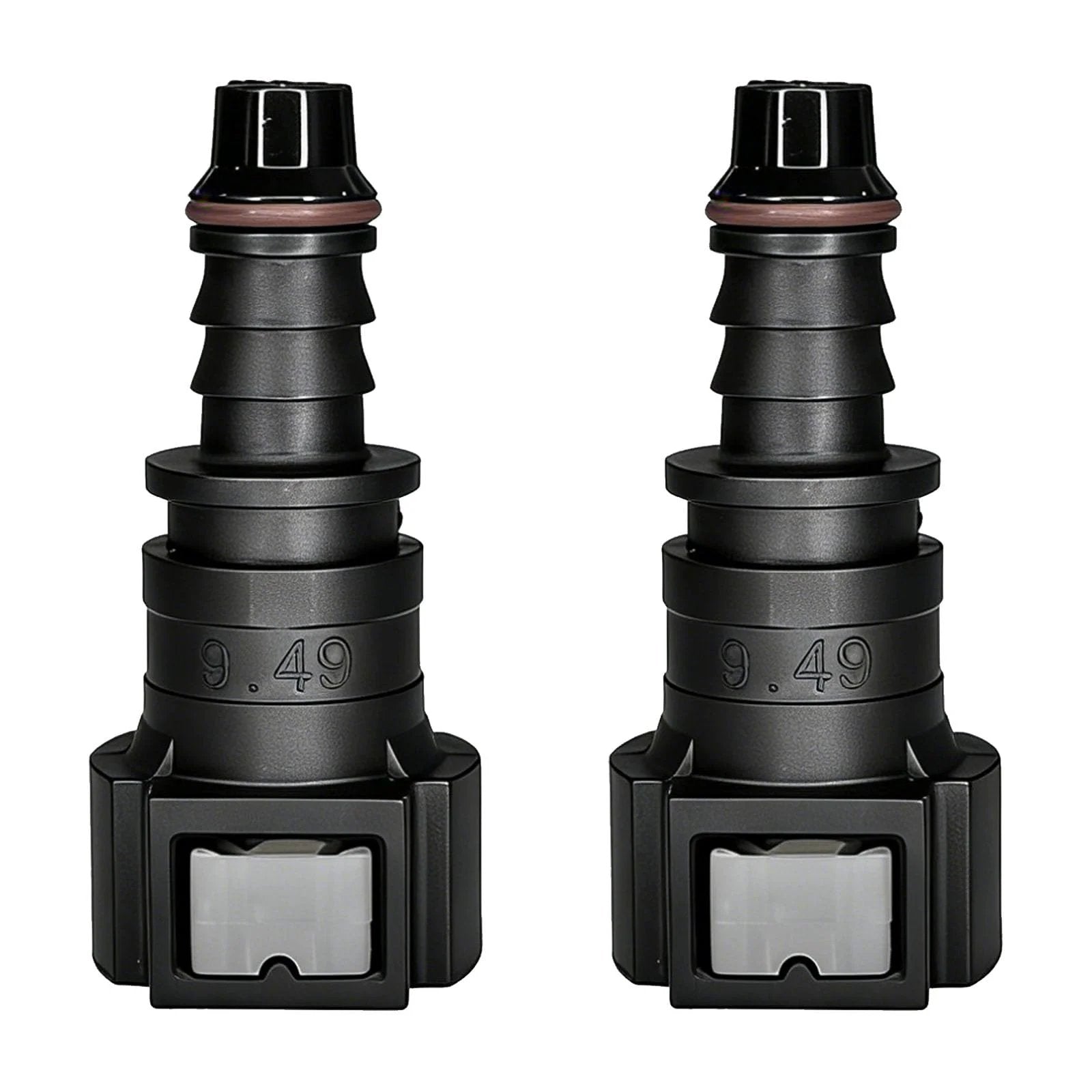 90 Degree Fuel Line Quick Connector Kit Two Pack Three Eighths SAE To Five Sixteenths Inch Nylon Tubing High Pressure Push On Quick Release Plugs For Fuel System Repair Compatible With Most Vehicles