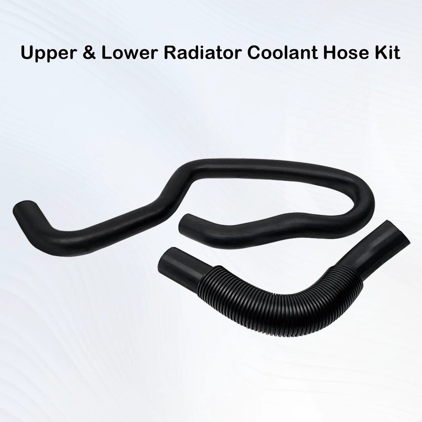 Engine Upper And Lower Radiator Coolant Hose Kit For Cadillac Escalade, Chevy Avalanche, Silverado, Suburban, Tahoe, GMC Sierra, Yukon Replacement 22827731 22827735 Premium Quality Rubber shown in the image