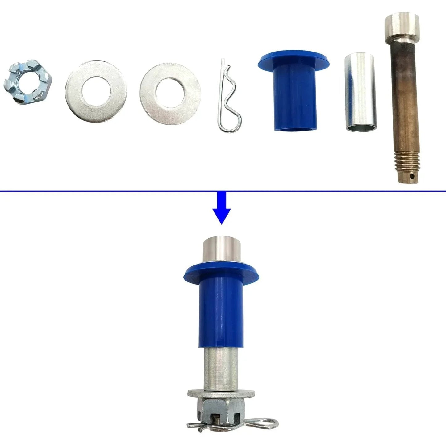 Engine Hood Hinge Pivot Bolt Kit And Bushing Kit For Peterbilt 378 379 Short And Extended Hoods Replacement components display
