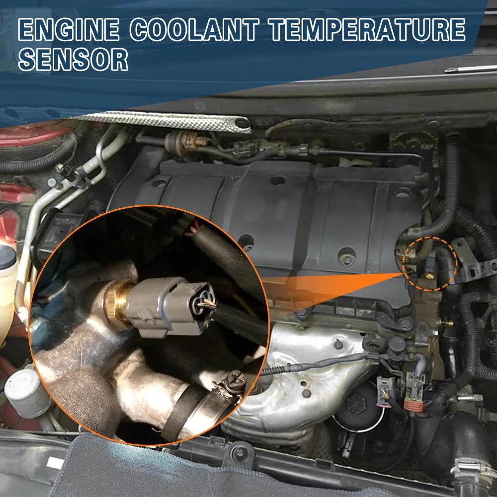 Engine Coolant Temperature Sensor Replacement For Honda Civic Element 2001 2011 And Accord CR V 2003 2007 Direct Fit Water Temperature Sensor Best Value Replaces OEM 37870 PNA 003 And 37870 PLC 004 158 0811 installed in engine bay