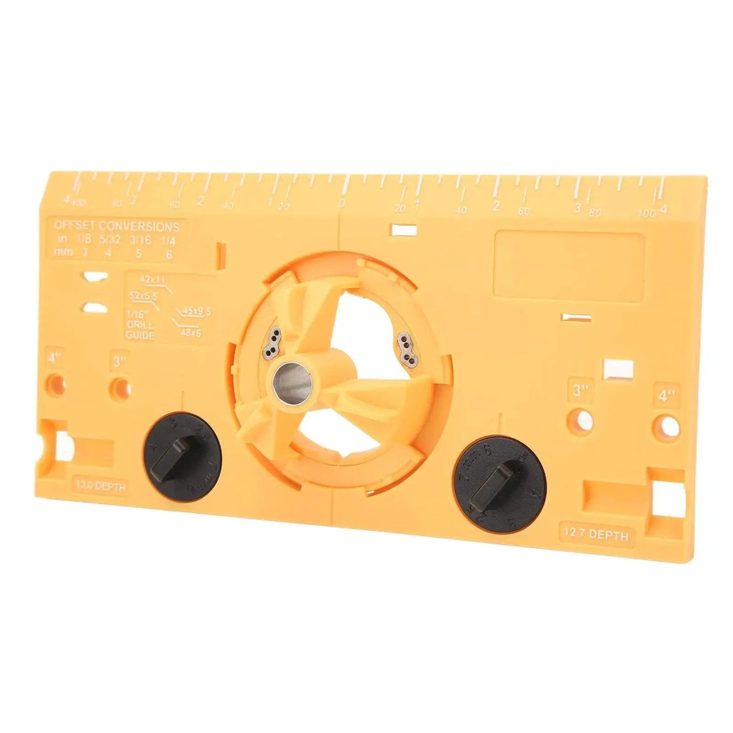 35mm Hinge Boring Jig for Woodworking, Pro Grade Precision Drill Guide Locator With Cutter and One Sixteenth Inch Drill Bit
