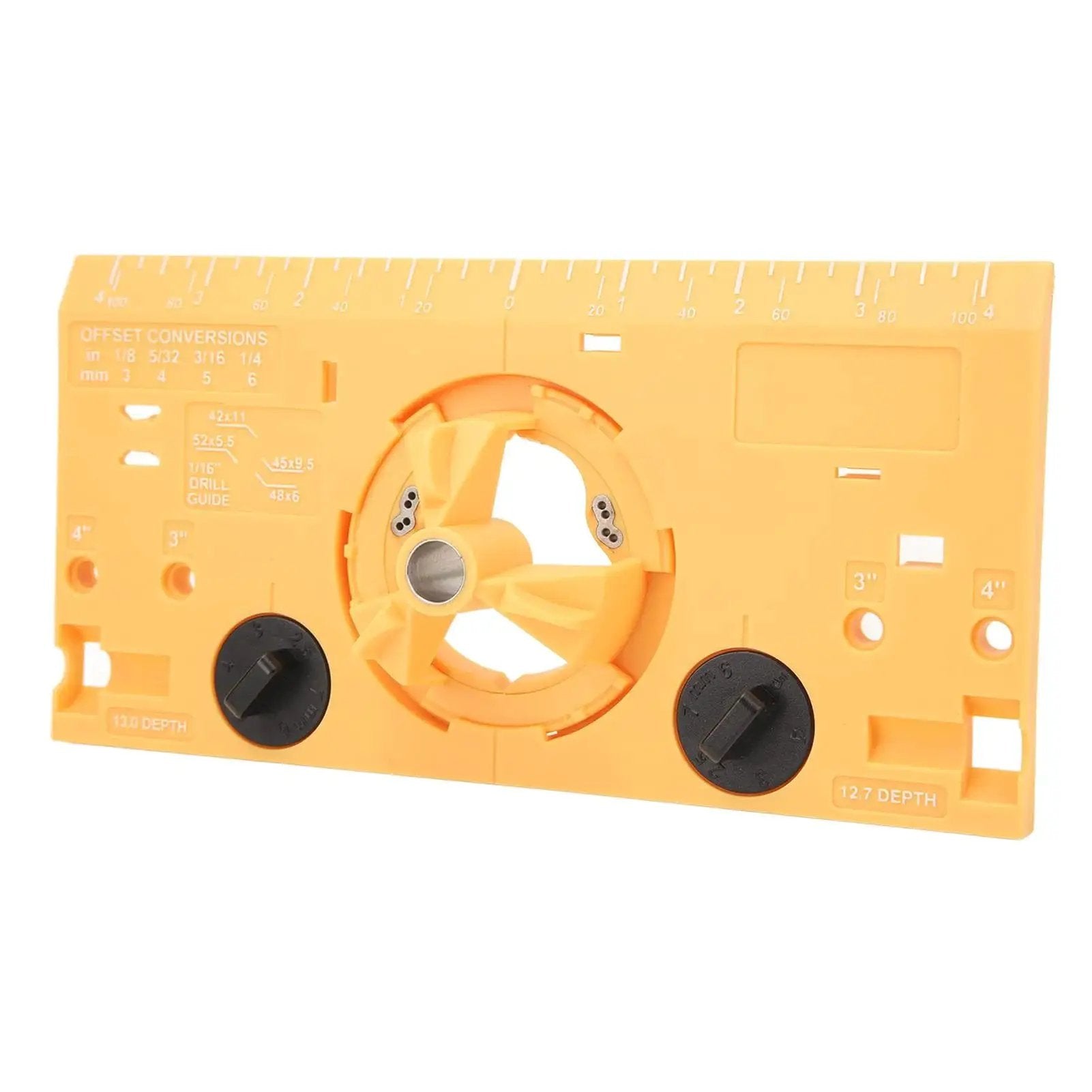 35mm Hinge Boring Jig for Woodworking, Pro Grade Precision Drill Guide Locator With Cutter and One Sixteenth Inch Drill Bit
