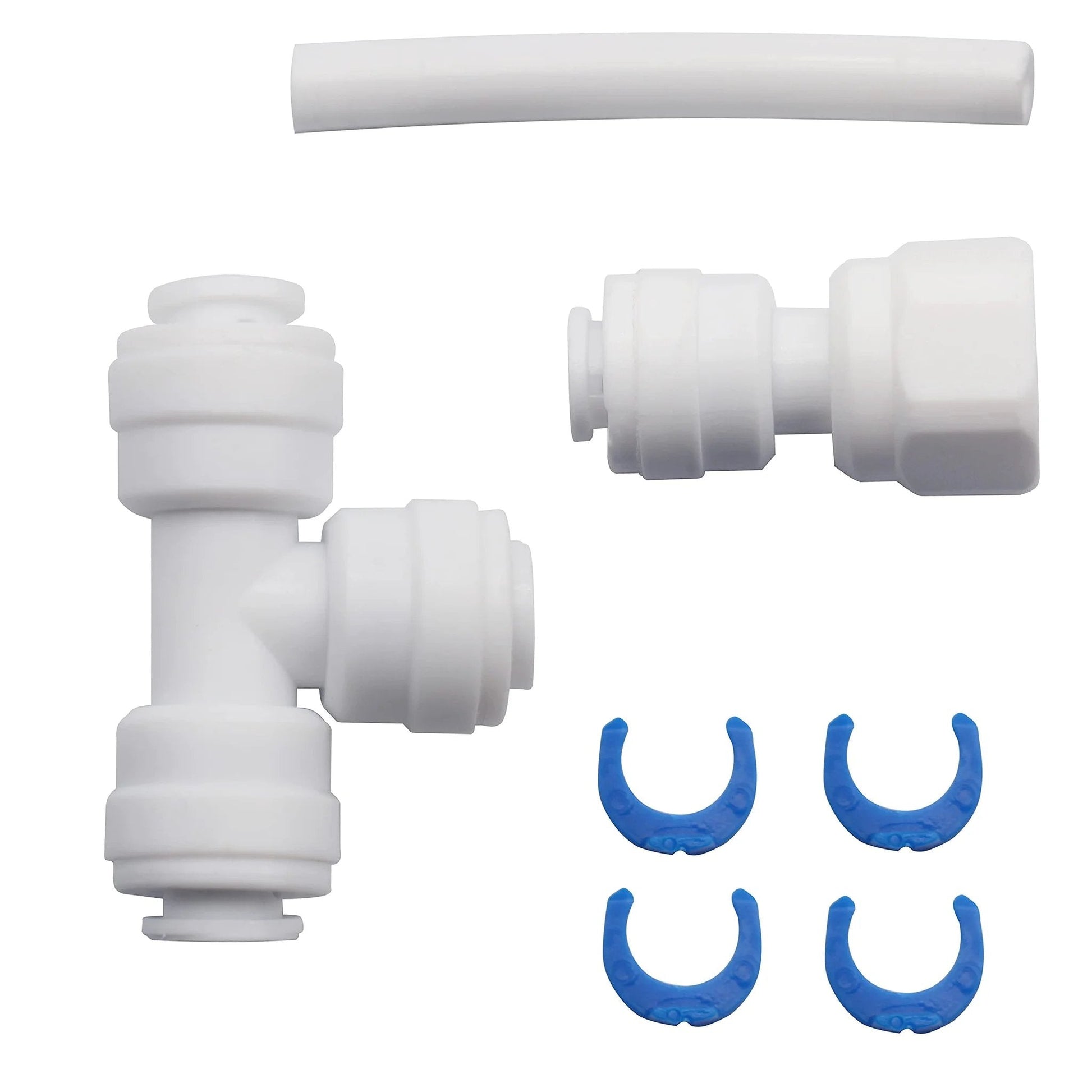 Water Pressure Gauge for Reverse Osmosis System accessories including connectors and clips