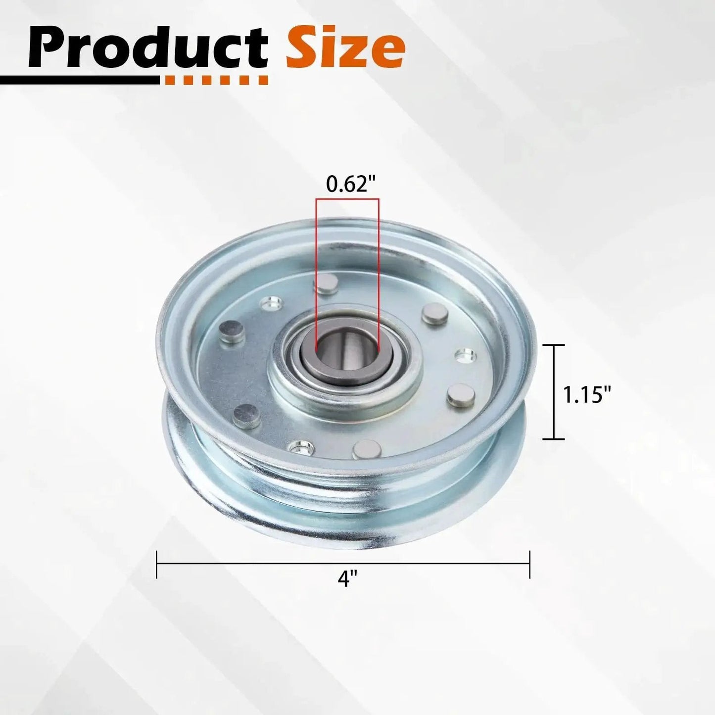 Two Pack Finish Mower Idler Pulley Replacement for RFM Series Mowers Fits 4 Foot 5 Foot And 6 Foot Mowers With Single Belt