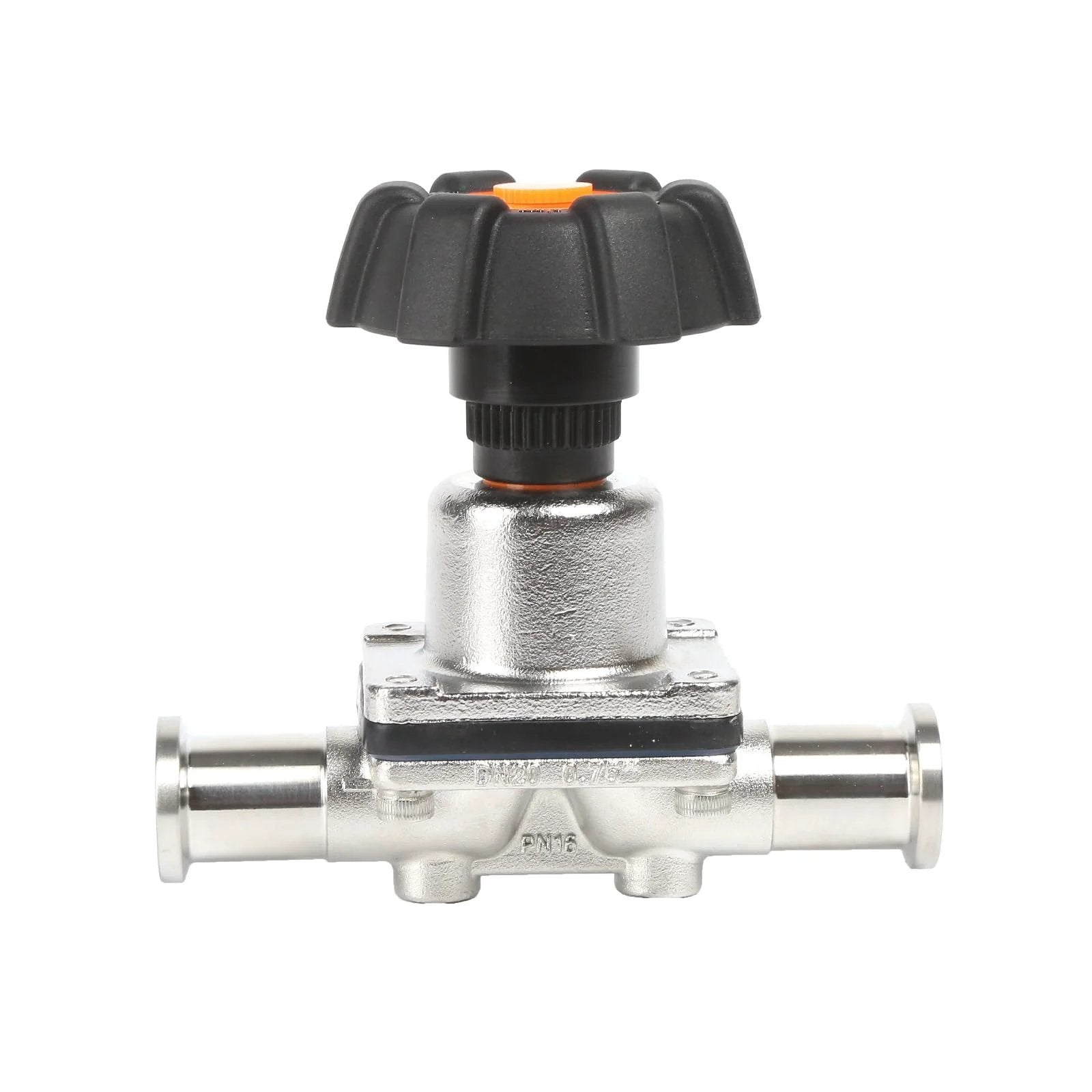 Tri Clamp Mini Diaphragm Valve Three Quarter Inch With SS316L Body And EPDM PTFE Membrane, Clamp Valve With Twenty Five Point Two Millimeter Flange