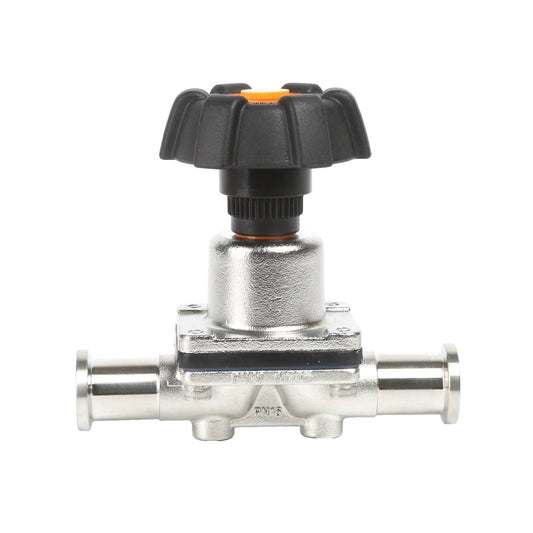 Tri Clamp Mini Diaphragm Valve Three Quarter Inch With SS316L Body And EPDM PTFE Membrane, Clamp Valve With Twenty Five Point Two Millimeter Flange