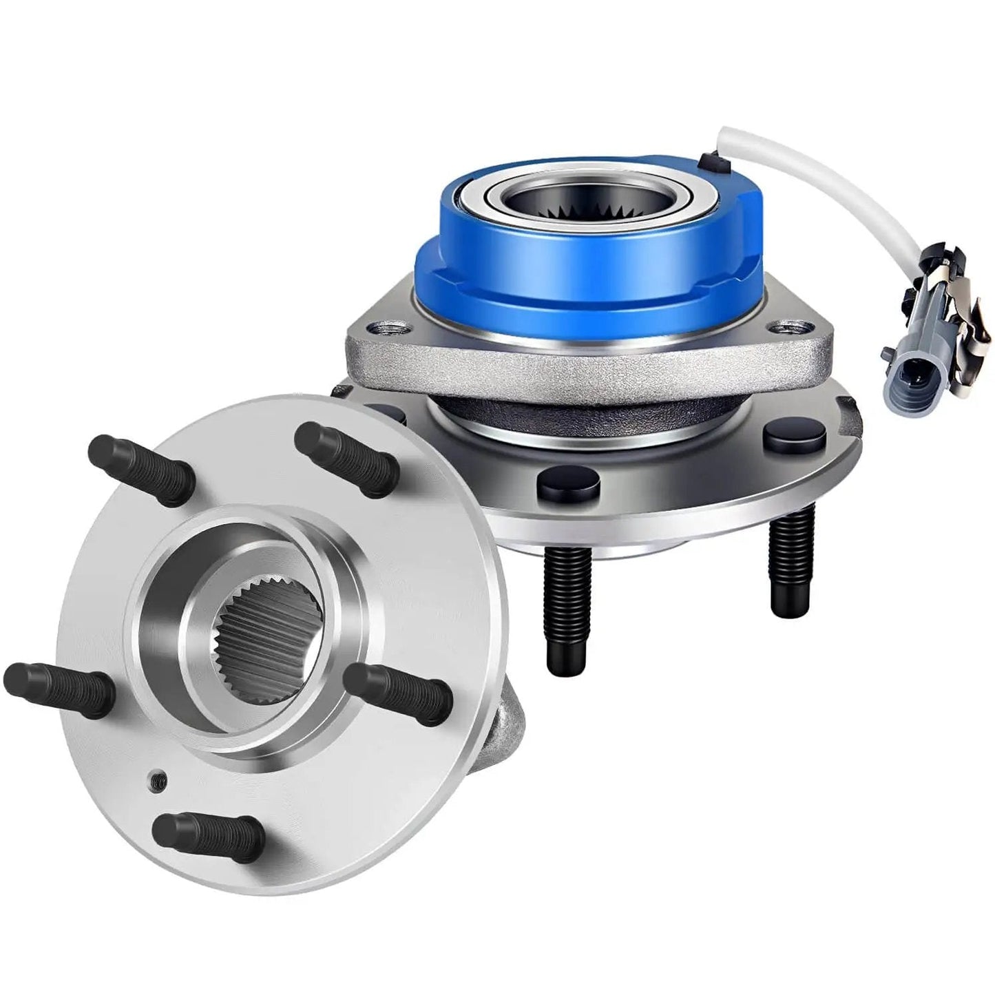 Set of 2 Front Wheel Hub Bearing Assemblies for Buick Century 1997-2005, Pontiac Bonneville 2000-2005, 5 lug OE 513121, close-up view