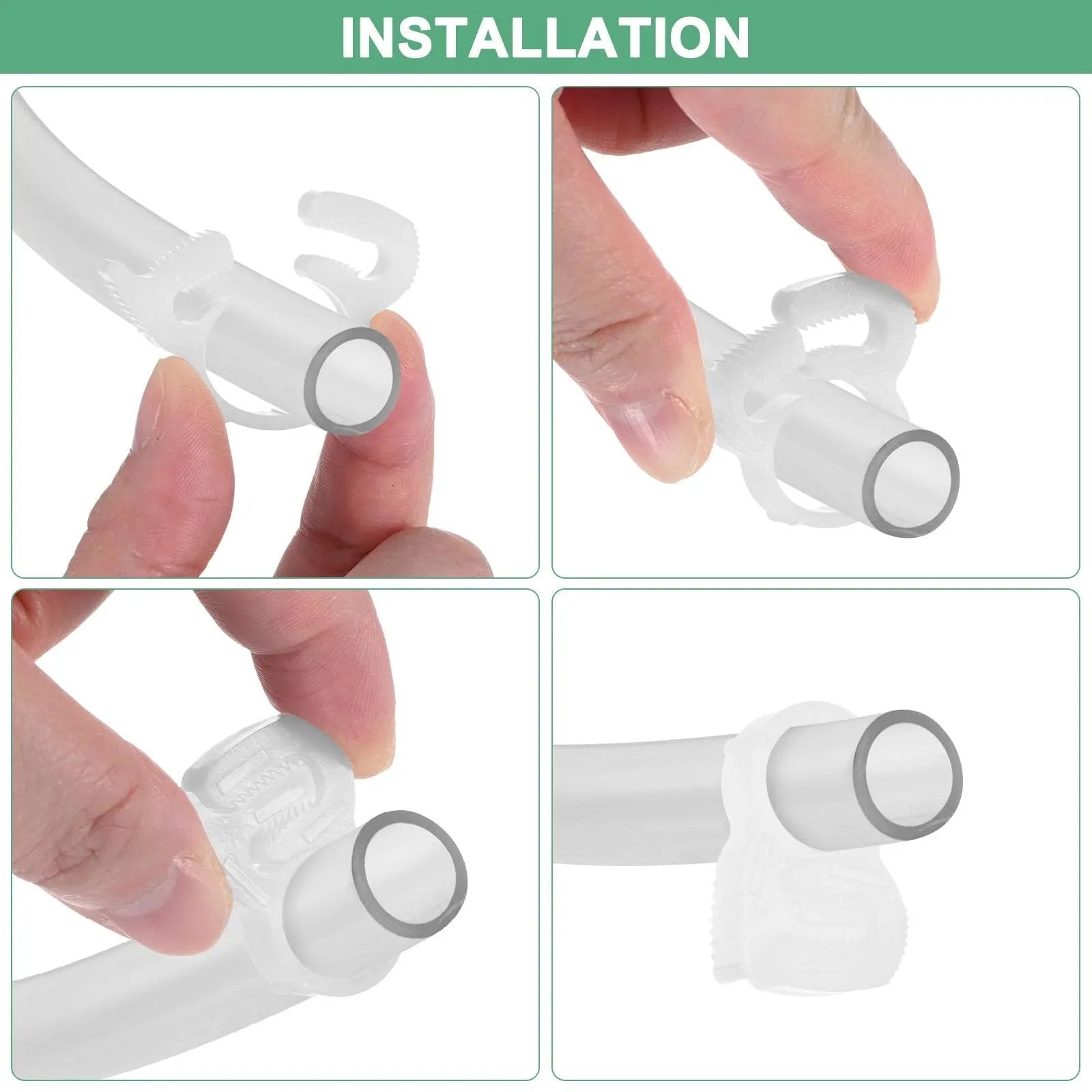 Ten Pack Double Gripping Nylon Hose Clamps Five Eighths Inch Adjustable Ratcheting Clamps With Double Snap Grip installation