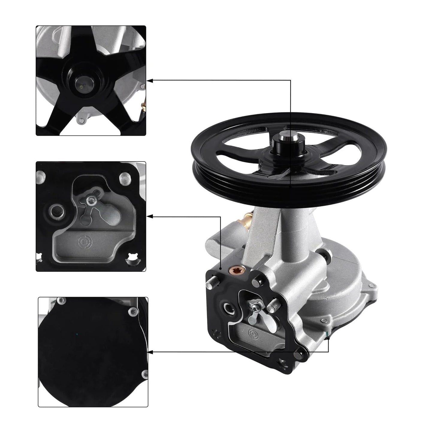 Premium Vacuum Pump For Chevy Tahoe Silverado Suburban 1500 Cadillac Escalade GMC Yukon Sierra Denali 1500 Fits 2014 To 2020 With 4.3L 5.3L And 6.2L Engines OEM Part 904861 showing detailed components and construction