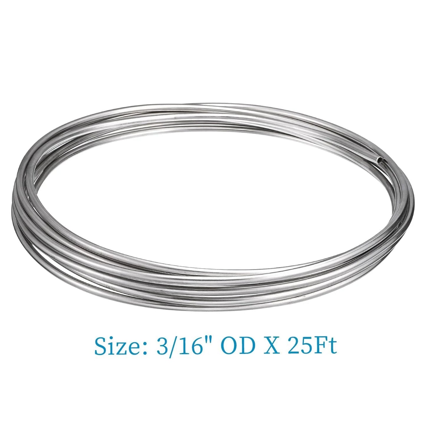 Stainless Steel Tubing Coil 3 16 Inch By 25 Feet 304 Welded Tubing For DIY Plumbing And Fabrication Projects Corrosion Resistant Strong Yet Flexible Bendable