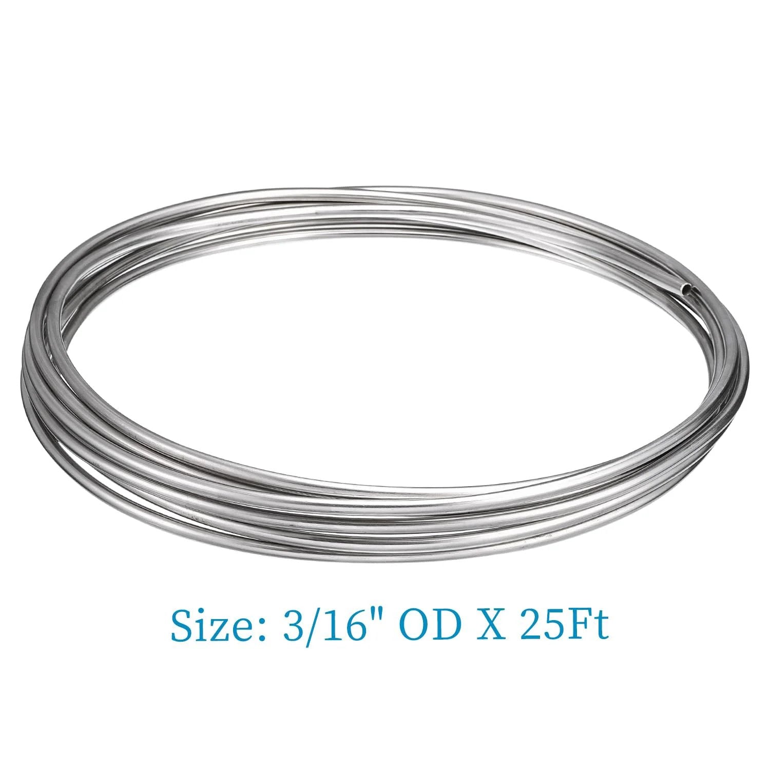 Stainless Steel Tubing Coil 3 16 Inch By 25 Feet 304 Welded Tubing For DIY Plumbing And Fabrication Projects Corrosion Resistant Strong Yet Flexible Bendable