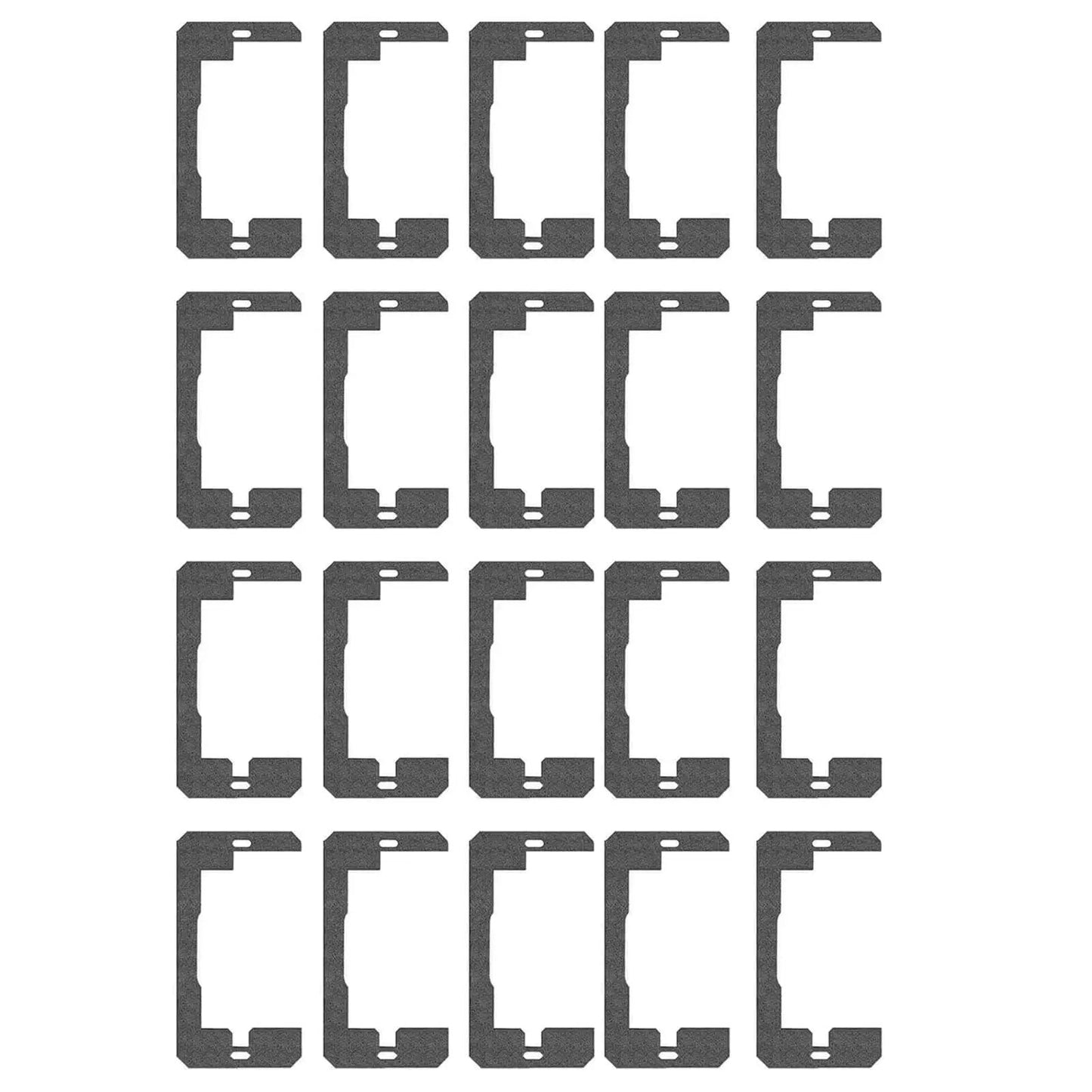Outlet Spacers and Wall Plate Shims 20 Piece Iron Set for Fixing Wobbly Receptacles in Home and Office Black Finish Easy Install