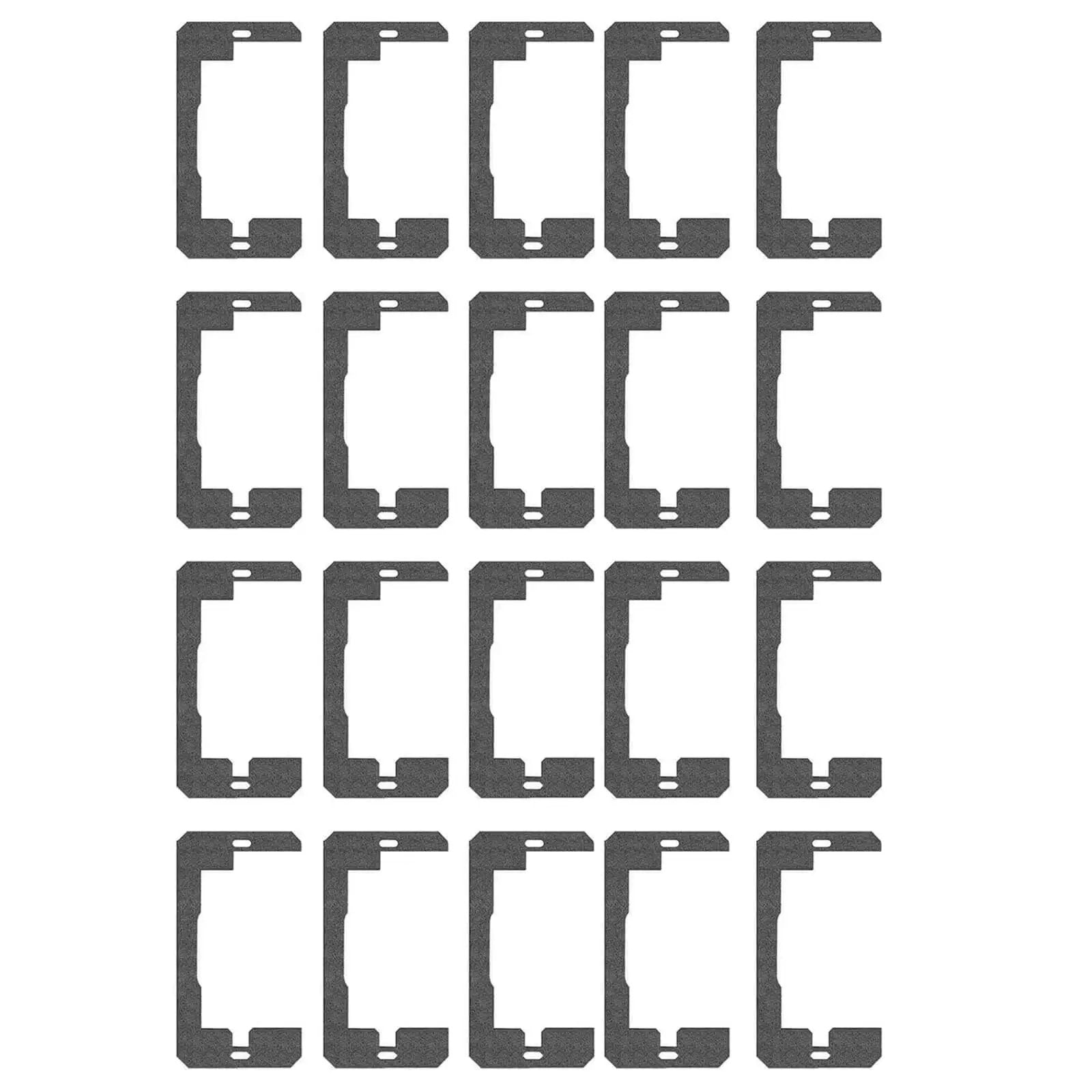 Outlet Spacers and Wall Plate Shims 20 Piece Iron Set for Fixing Wobbly Receptacles in Home and Office Black Finish Easy Install
