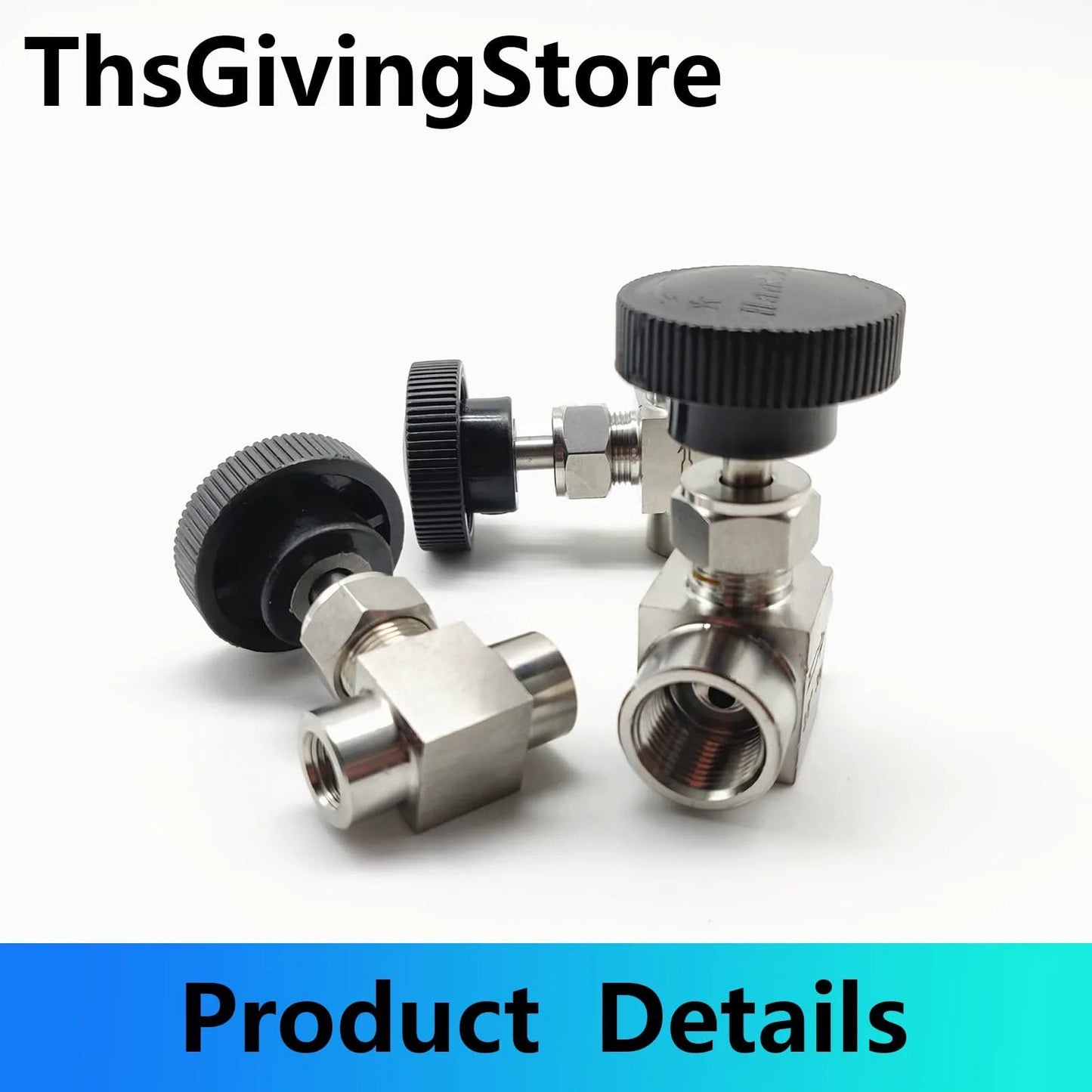 Stainless Steel 304 G Female Needle Valve With Flow Control For Water Gas Oil 1/8 1/4 3/8 1/2 Inch Thread Options Ferrule Straight Through Design
