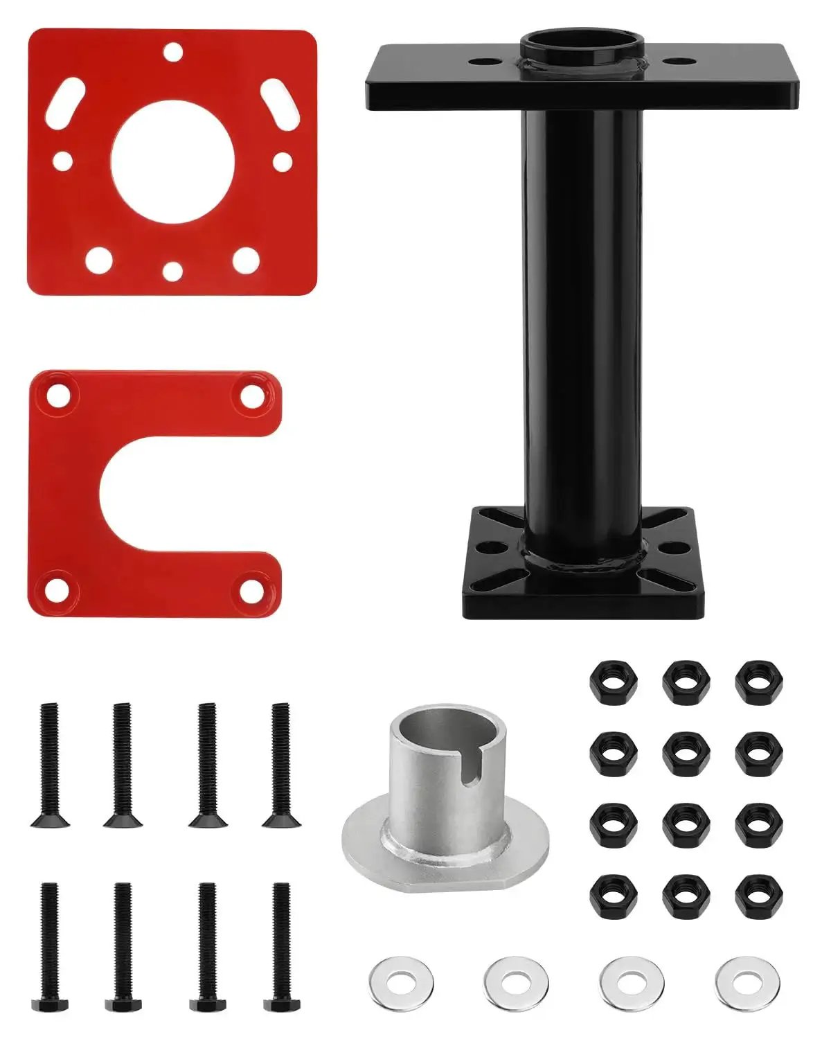 Wheel Bearing Removal Tool For Toyota Tacoma Tundra 4Runner Hilux And T100 Rear Axle Puller Kit components, black press, red plates.