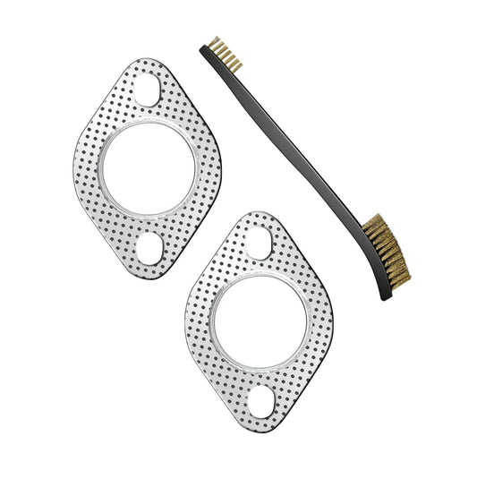 2 Inch Exhaust Flange Gasket Set With Fire Ring 50mm Inner 2 Bolt For Muffler Manifold Heavy Duty High Temp Graphite Gasket Heat Resistant Muffler Seal 2 Piece Kit For Cars Trucks And Industrial Gear
