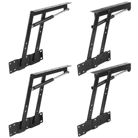 Heavy Duty Lift Up Hydraulic Hinge Set For Coffee Tables And Furniture Two Pair Folding Lift Top Hinges No Fuss Lift Top Hardware With Anti Rust Steel Construction Supports Up To 50kg Easy Lift Mechanism Built For Home Improvement By GENHAKON