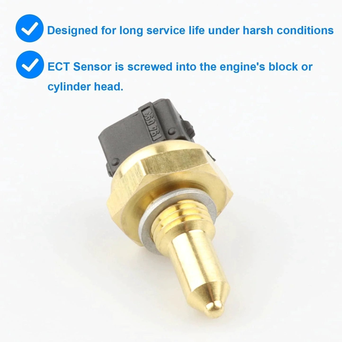 Engine Coolant Temperature Sensor For BMW Vehicles Replacement ECT Sensor TS10270 1580792 with threaded metal body
