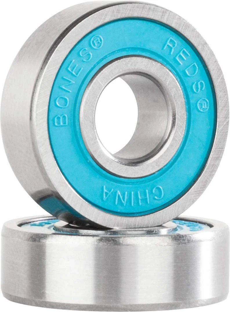 Fast Rolling Big Balls REDS Skateboard Bearings 8 Pack by Bones for Speed and Longevity Featuring 6 Percent Larger Balls for Faster Spins