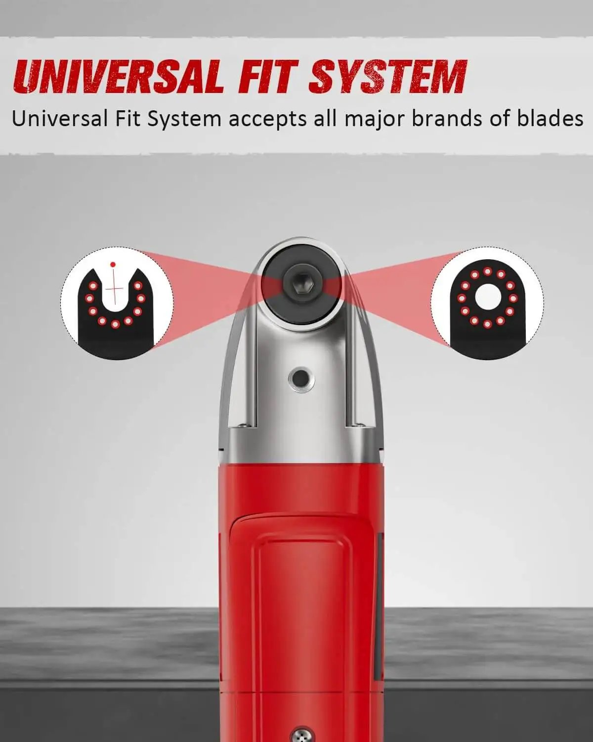 Beast Oscillating Multi Tool With 22000 OPM And 3 Degree Oscillation, 2A Motor For Cutting, Sanding, Grinding And Scraping, red tool
