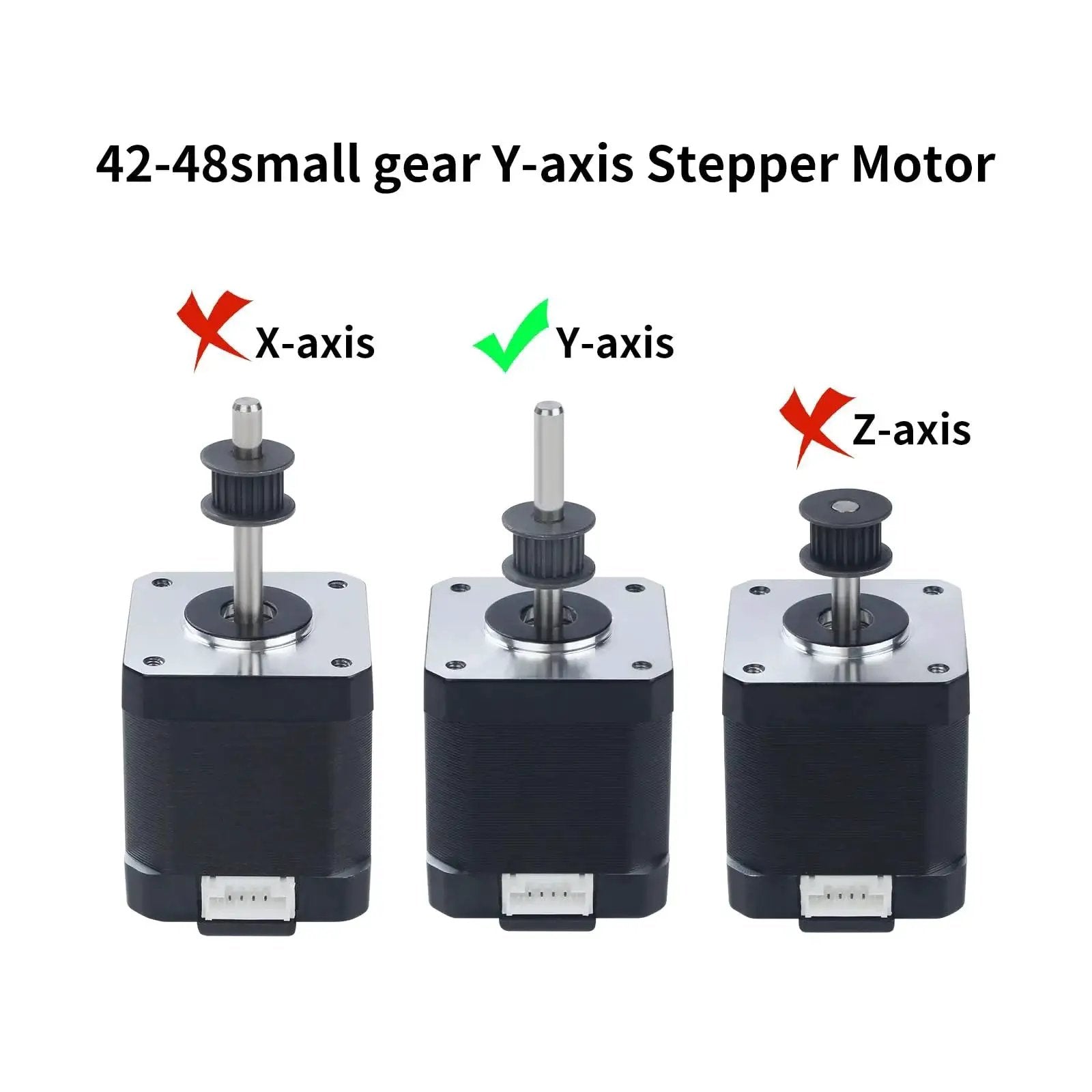 Replacement Y Axis Motor For K1 Max 3D Printer Original Nema 17 42mm 48mm 20 Tooth Wheel Bearing 1.8 Degree 1.8A image