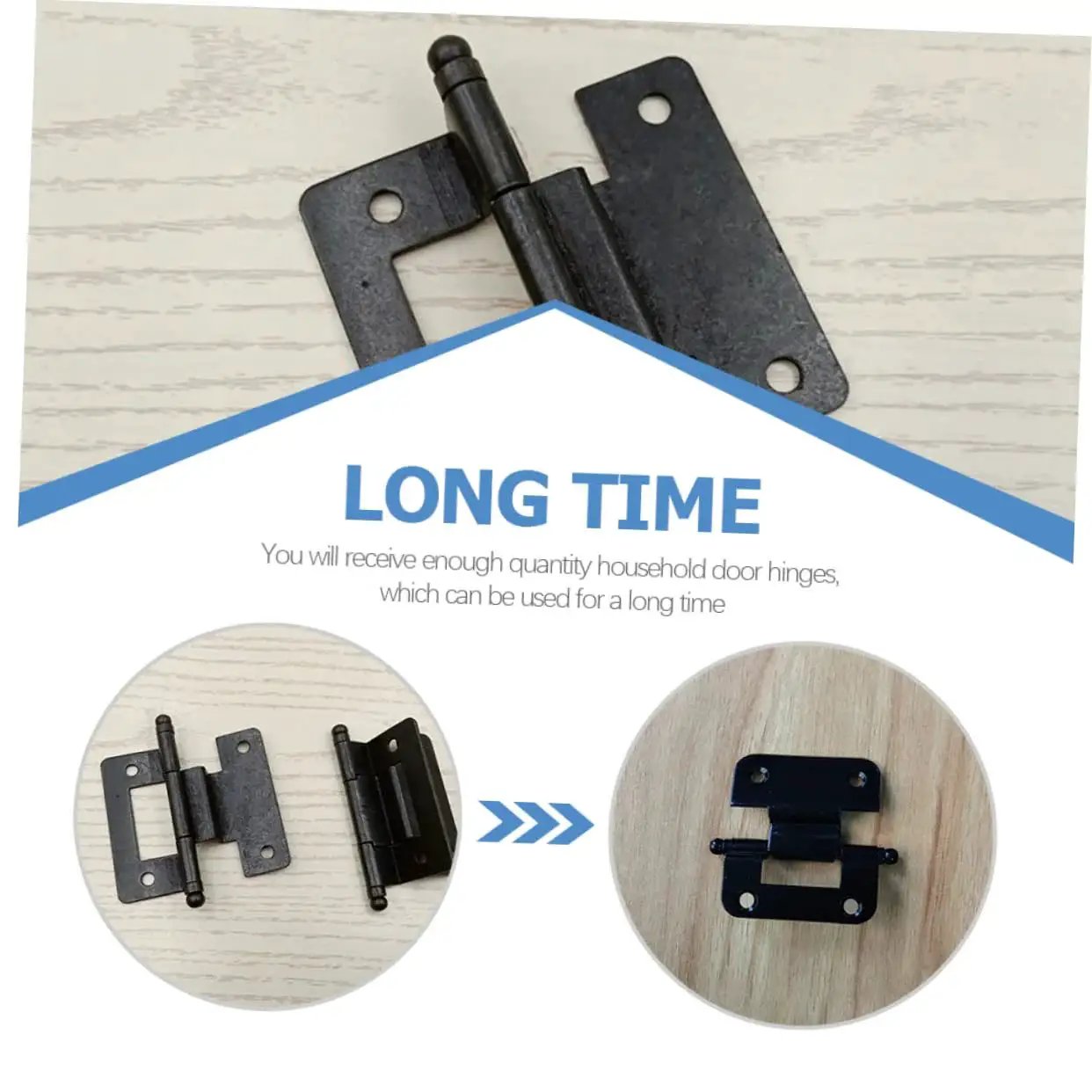 Heavy Duty Kitchen Cabinet Door Hinges 6 Pack By Shineofi Built Tough As Nails Iron Construction for cabinets and doors.