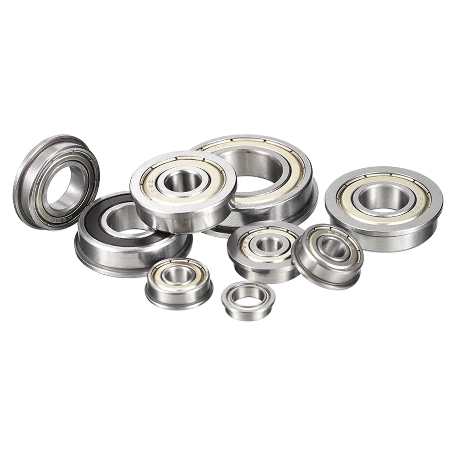 Flanged Ball Bearing FR6ZZ 3/8 Inch Inner Diameter 7/8 Inch Outer Diameter 9/32 Inch Width Heavy Duty Double Metal Shield Chrome Steel