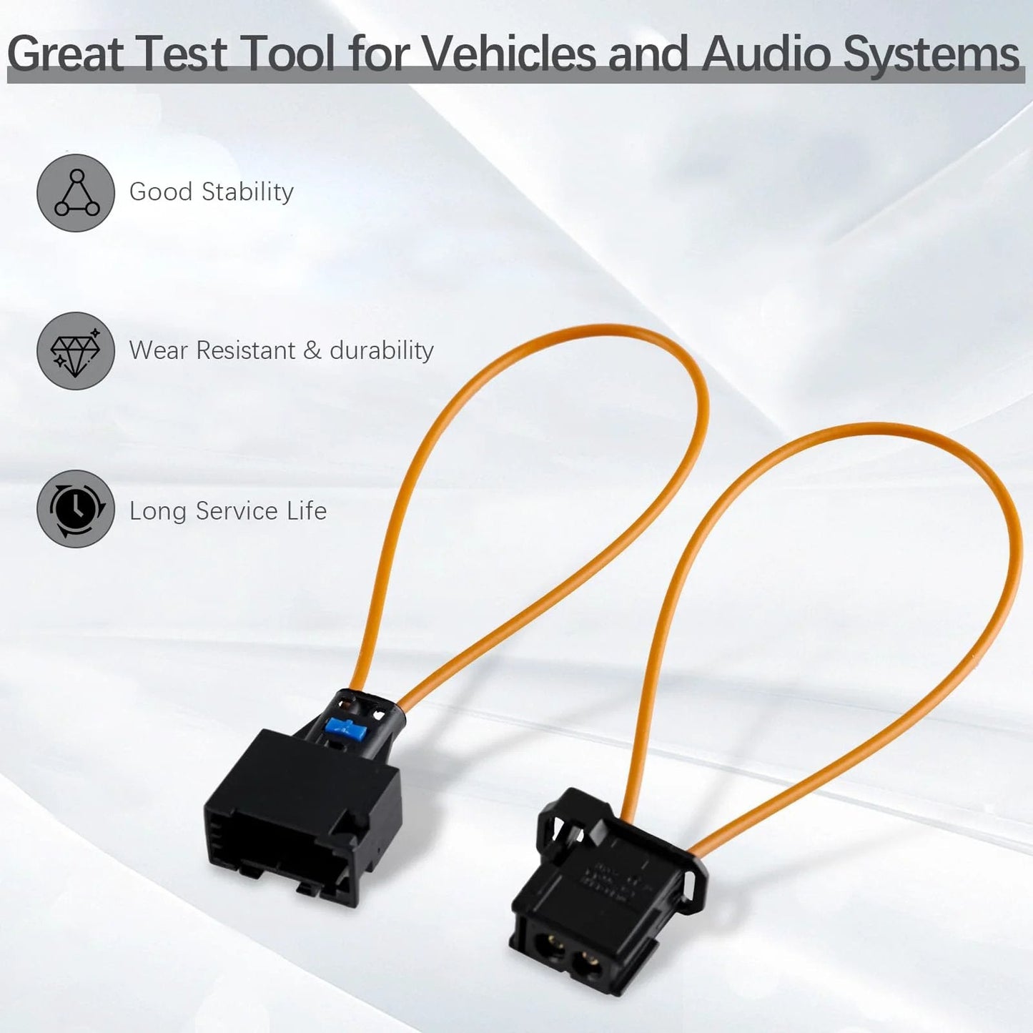 Fiber Optic MOST Loop Bypass Adapter Set 2 Piece For Benz, Audi, Mercedes, BMW, VW, Porsche With Male To Female Connectors