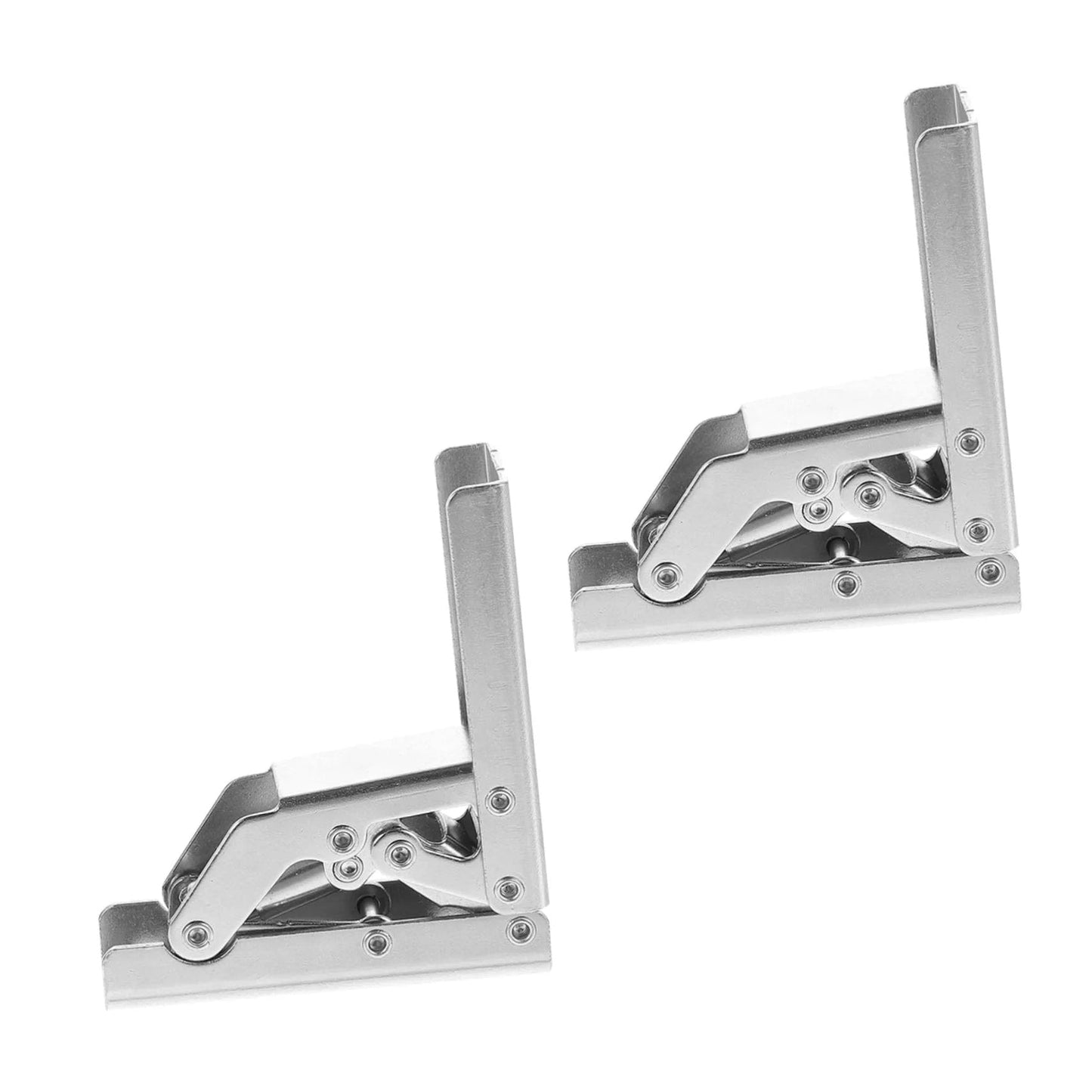 2 Pack Hidden Folding Cabinet Hinges For Furniture, Invisible Brackets For Cabinets, Doors, And Tables With High Load Capacity, Seamless Shelf Support For Kitchen And Wardrobe, Durable Metal Construction