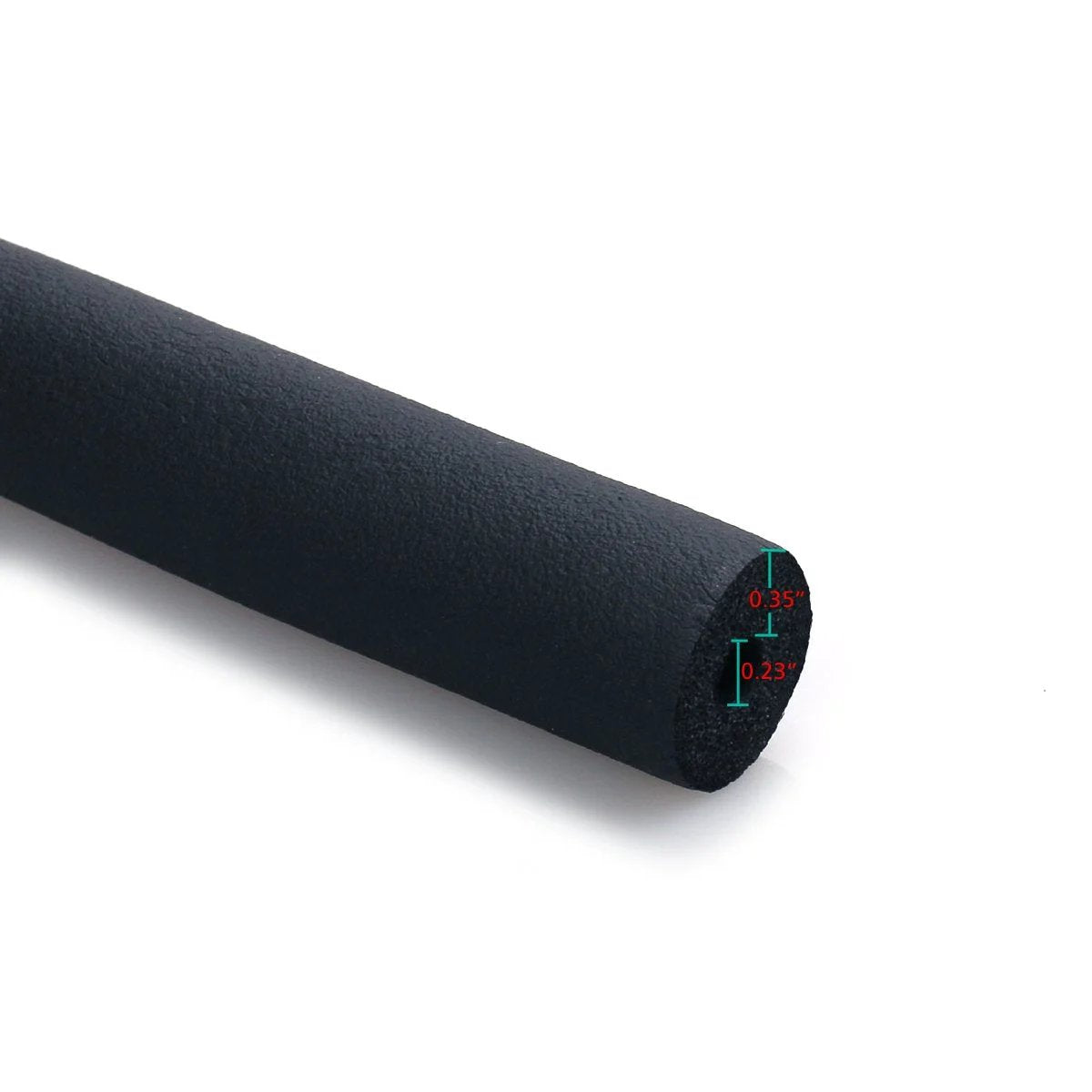 Close-up of Pipe Insulation Tubing 1/4 By 3/8 Inch Heat Preservation Insulated 6 Ft Length Handle Grips 6x9mm Ideal For Hot And Cold Water Lines