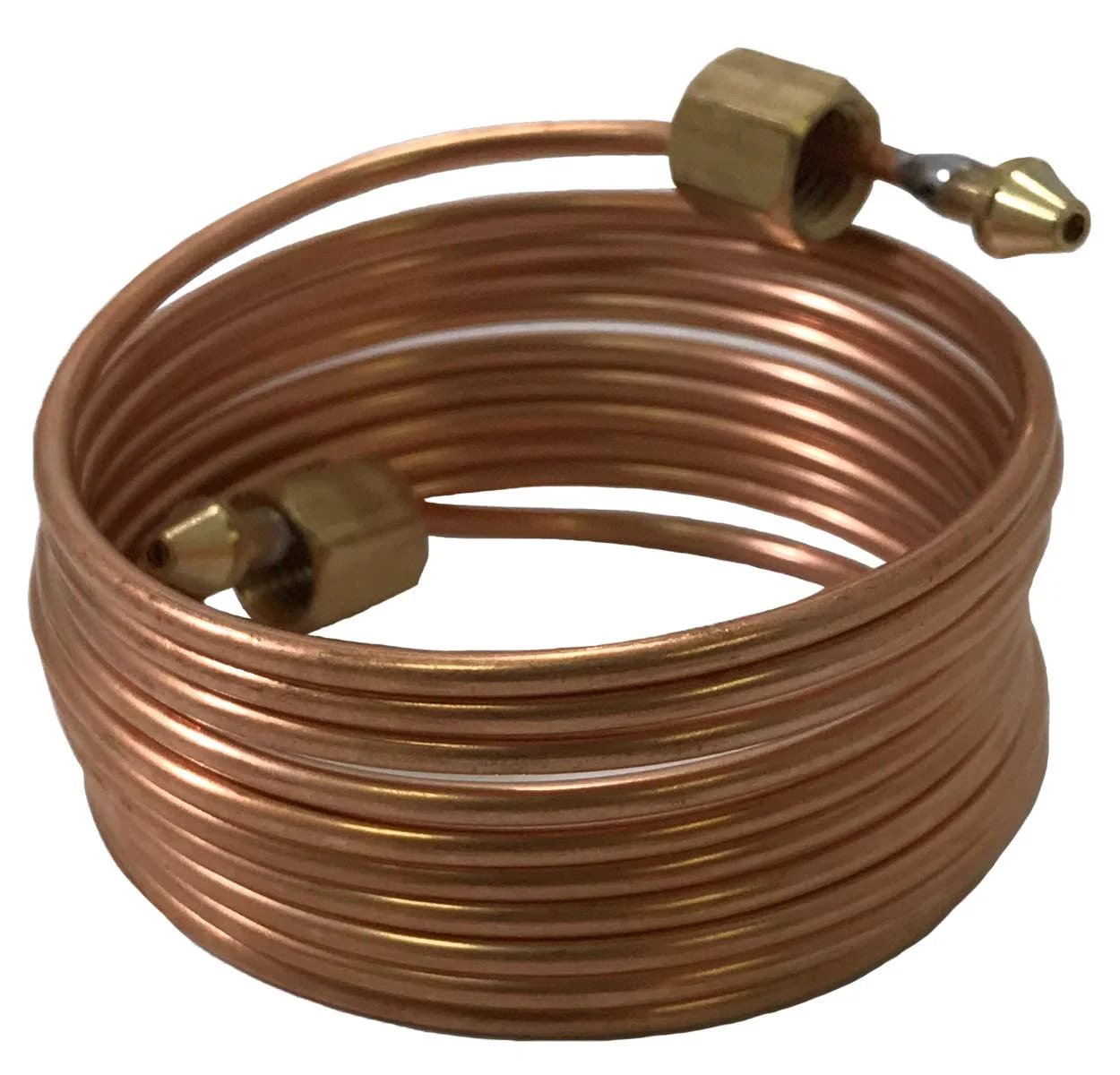 Universal 72 Inch Copper Oil Pressure Gauge Line Kit With Five Sixteenth Inch Nut Fittings Adapters Compression Sleeves And Bushing