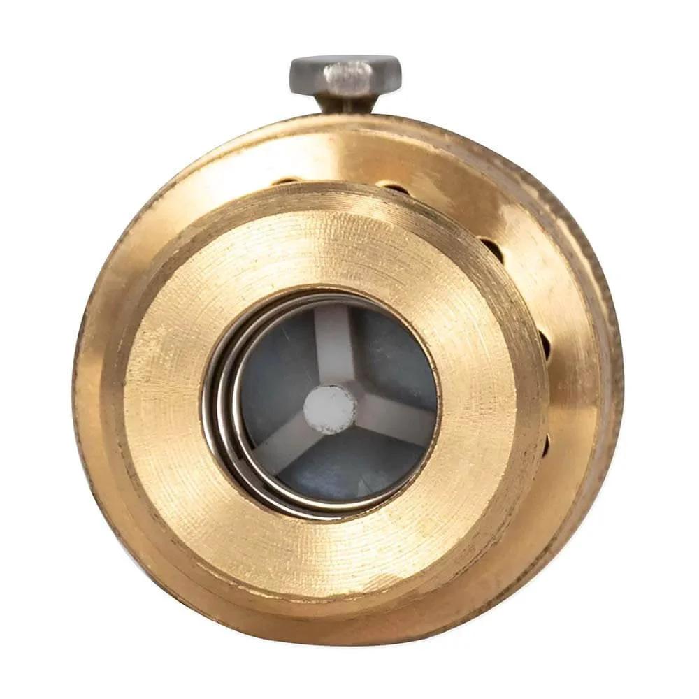 Front view of Three Quarter Inch FHT To Three Quarter Inch MHT Hose Bibb Anti Siphon Vacuum Breaker Brass Plumbing Fitting