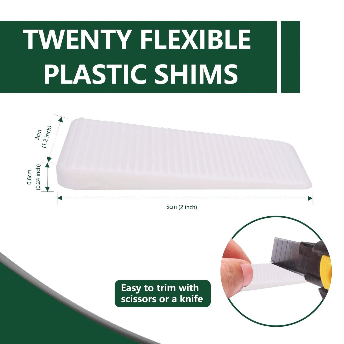 Furniture Leveling Shims For A No Wobble Free Home Flexible Plastic Wedge Pads with trimming instructions.