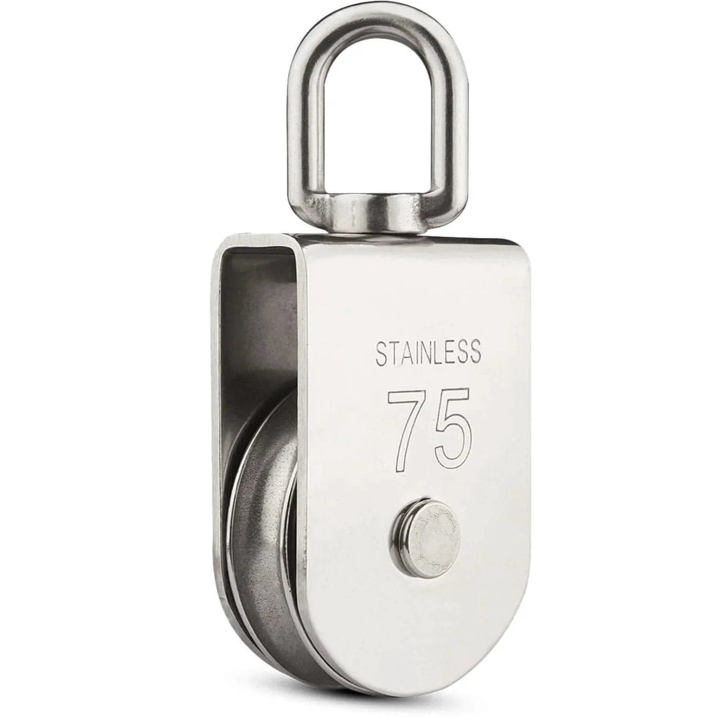 M75 Lifting Single Swivel Pulley Block For Heavy Duty Hoisting Stainless Steel Construction front view