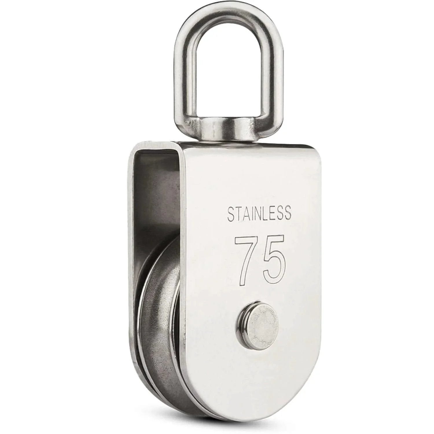 M75 Lifting Single Swivel Pulley Block For Heavy Duty Hoisting Stainless Steel Construction front view