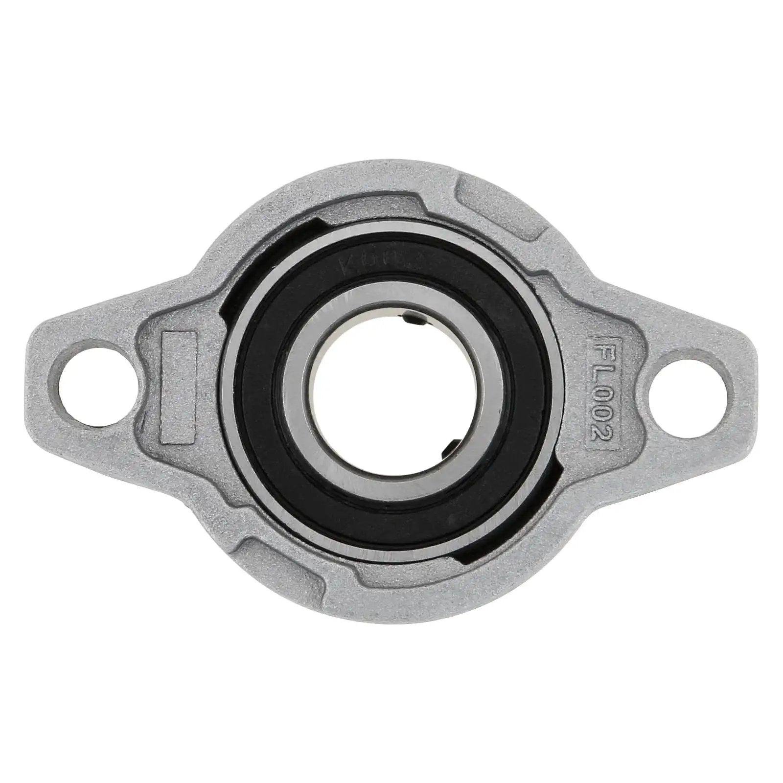 Front view of a Four Pack KFL08 Pillow Block Bearings For 8mm Shafts, Flange Mounted Zinc Alloy Housing with 8mm Bore and 5mm Mounting Holes